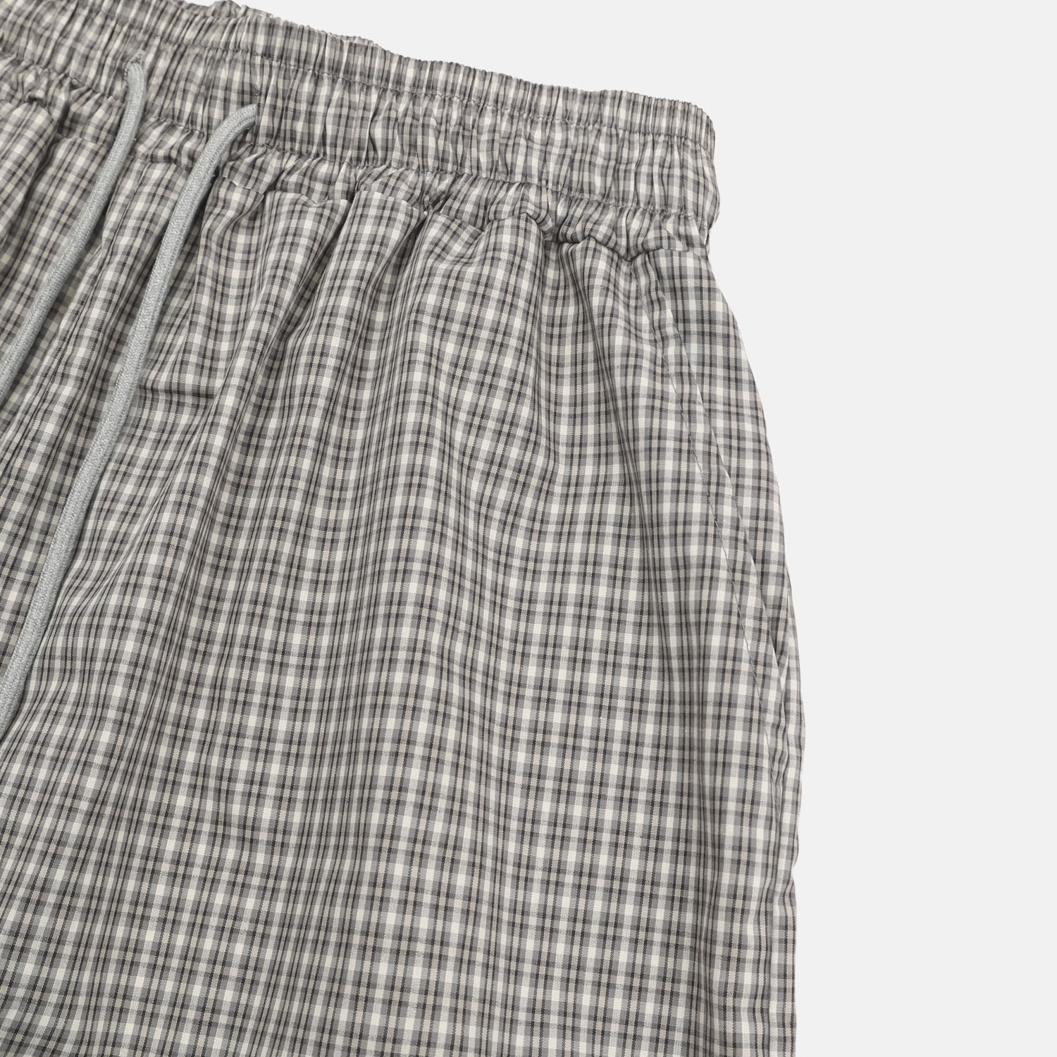 checkered bermuda cotton pants