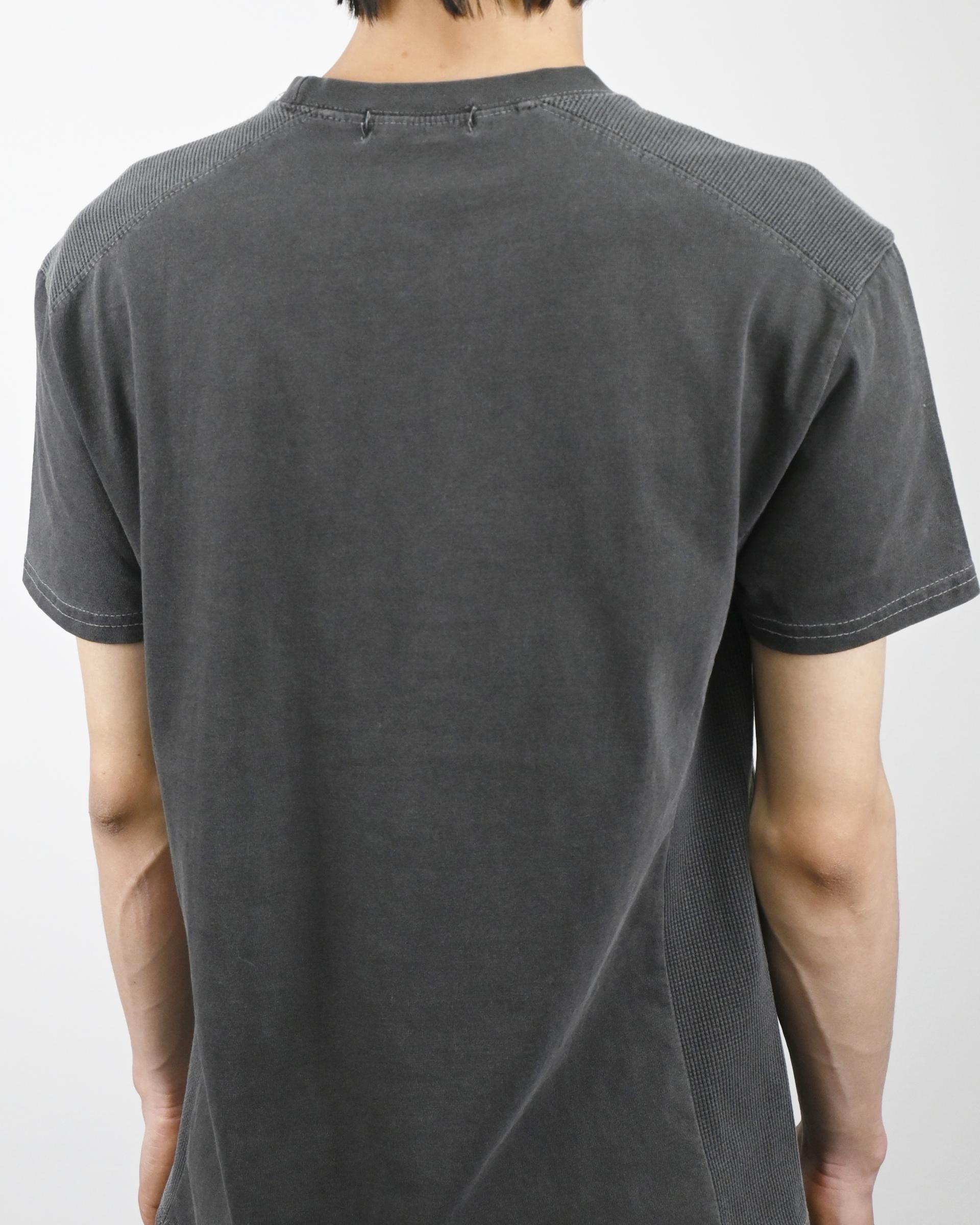 waffle panel pigment half t-shirt