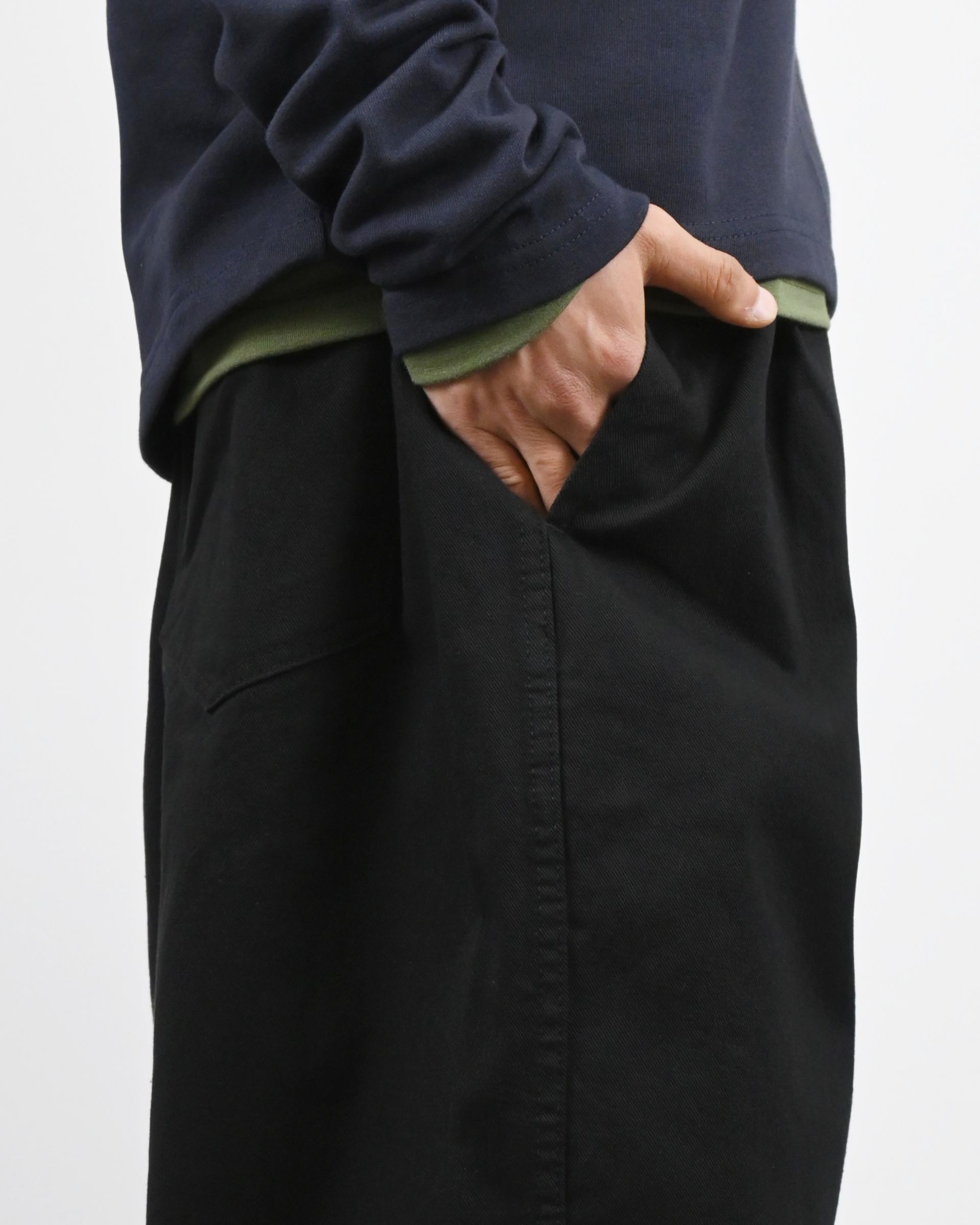 one tuck banding cotton pants