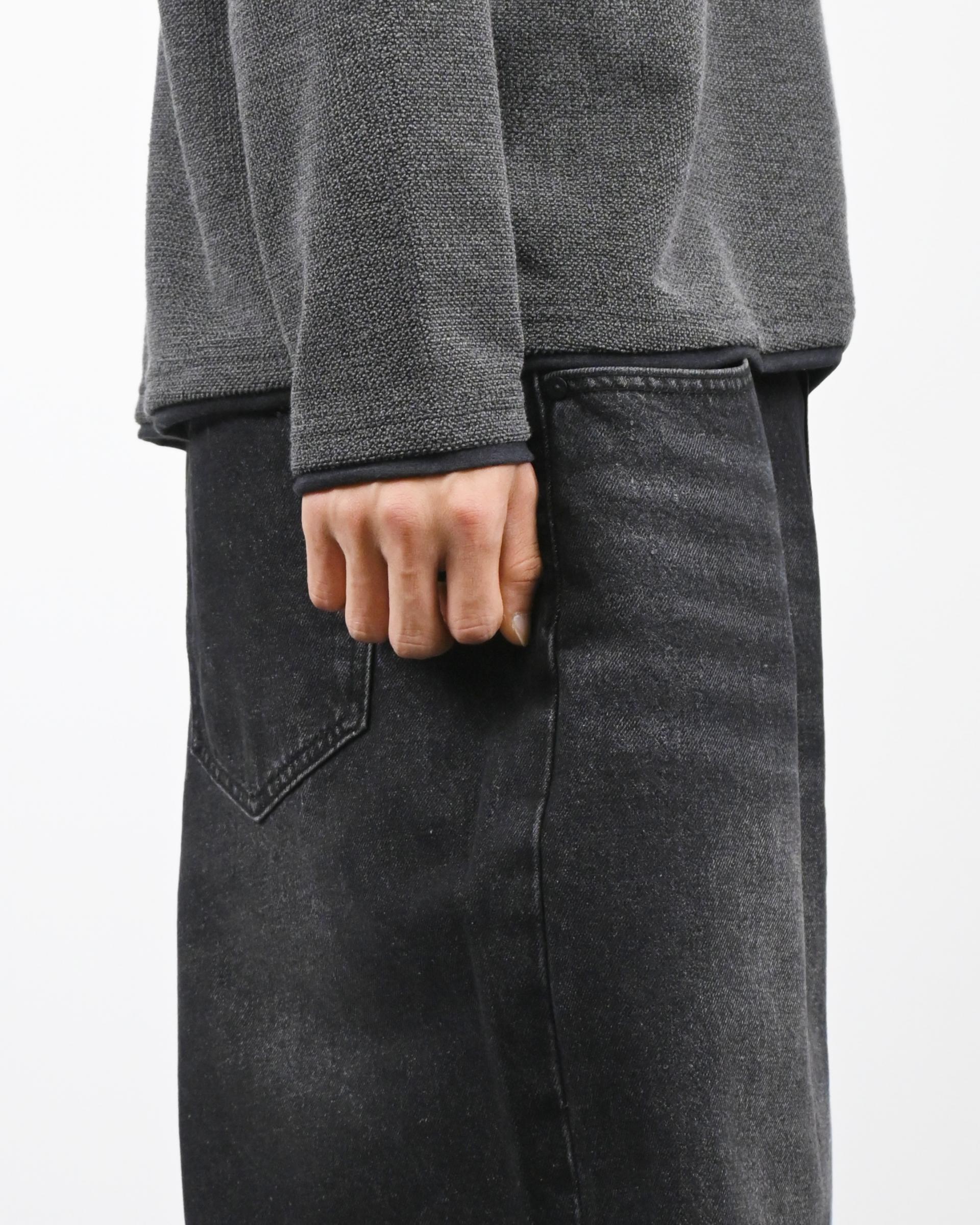 banding balloon denim pants