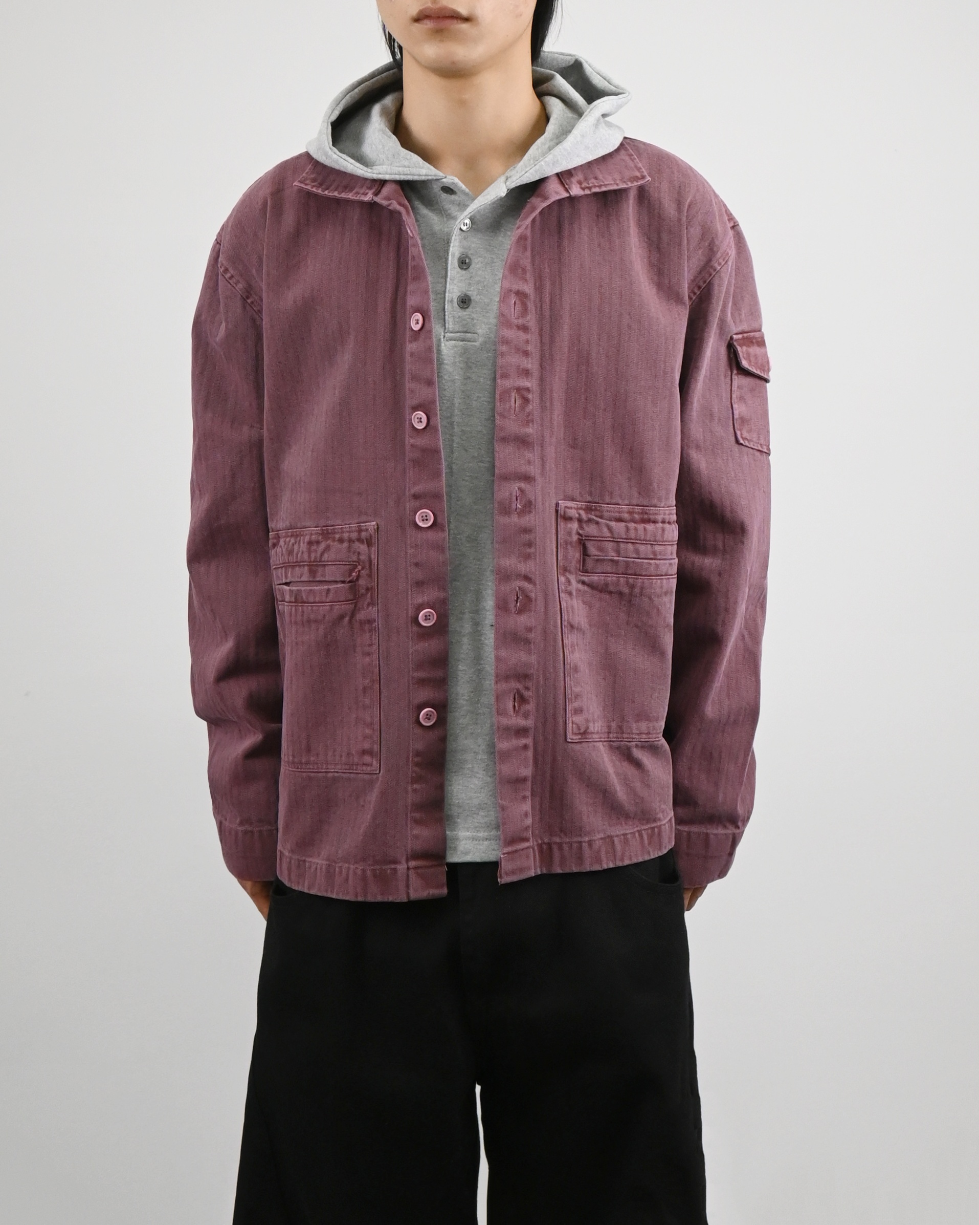 pigment herringbone field jacket