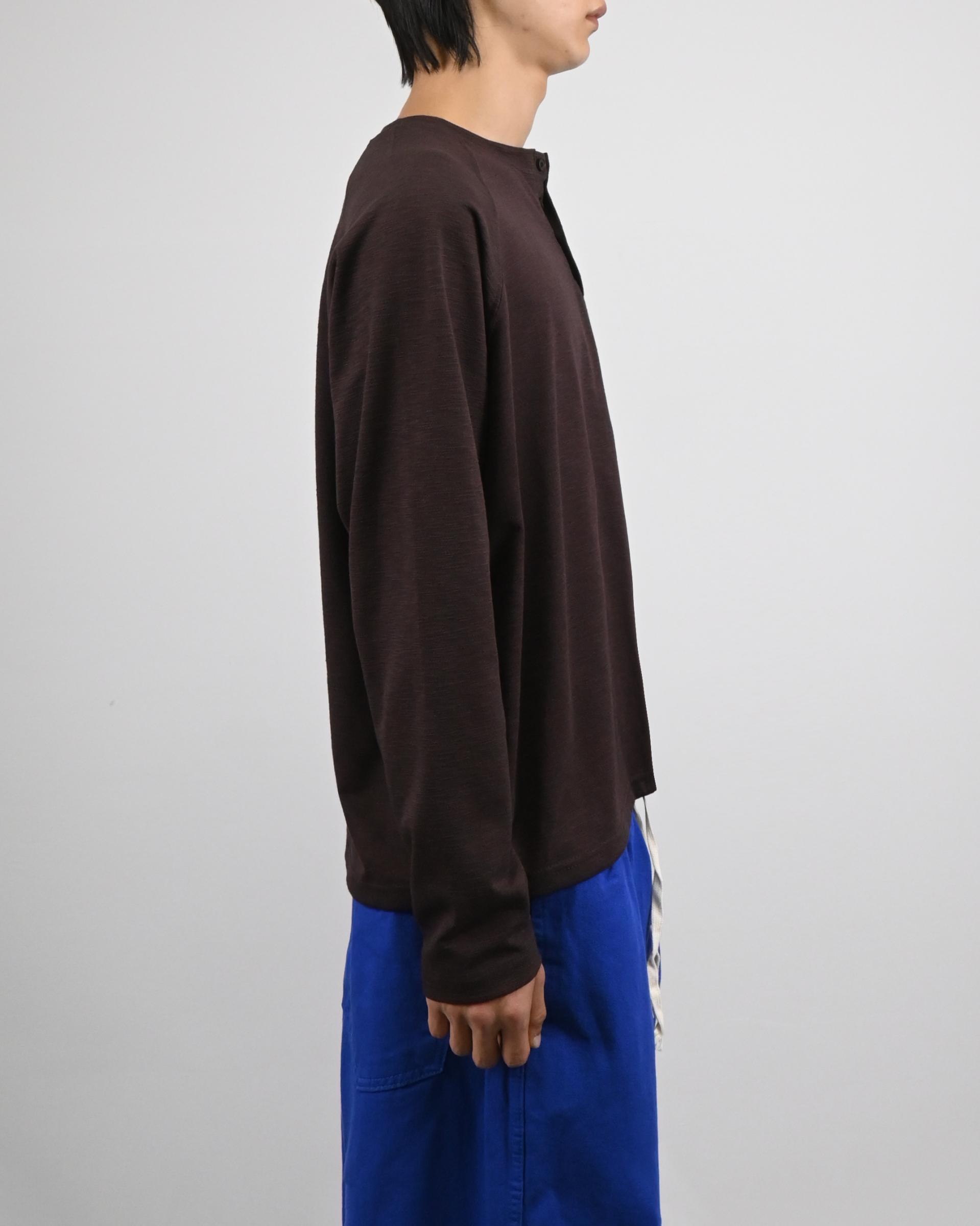 slub raglan henley neck