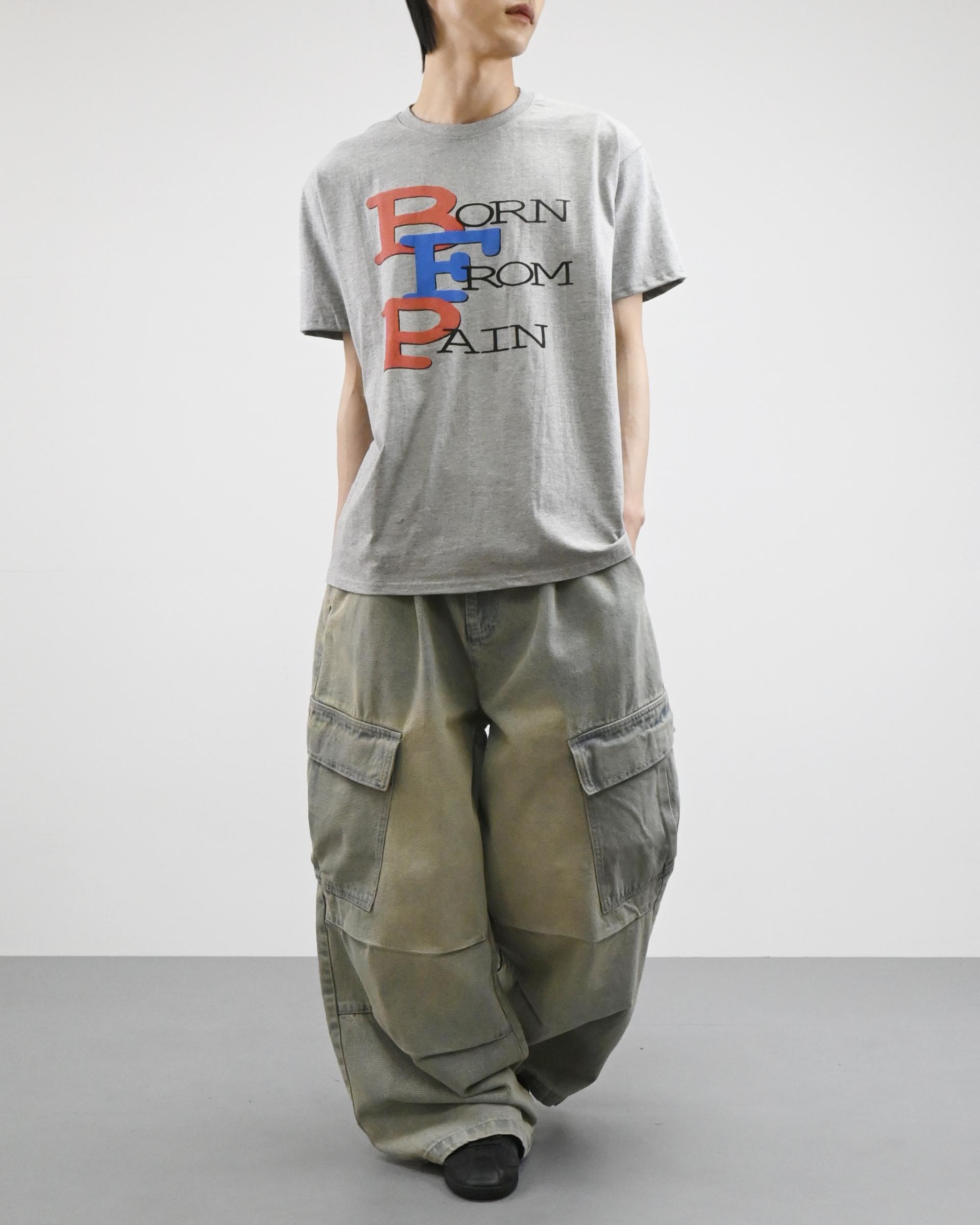 gray parachute denim cargo pants