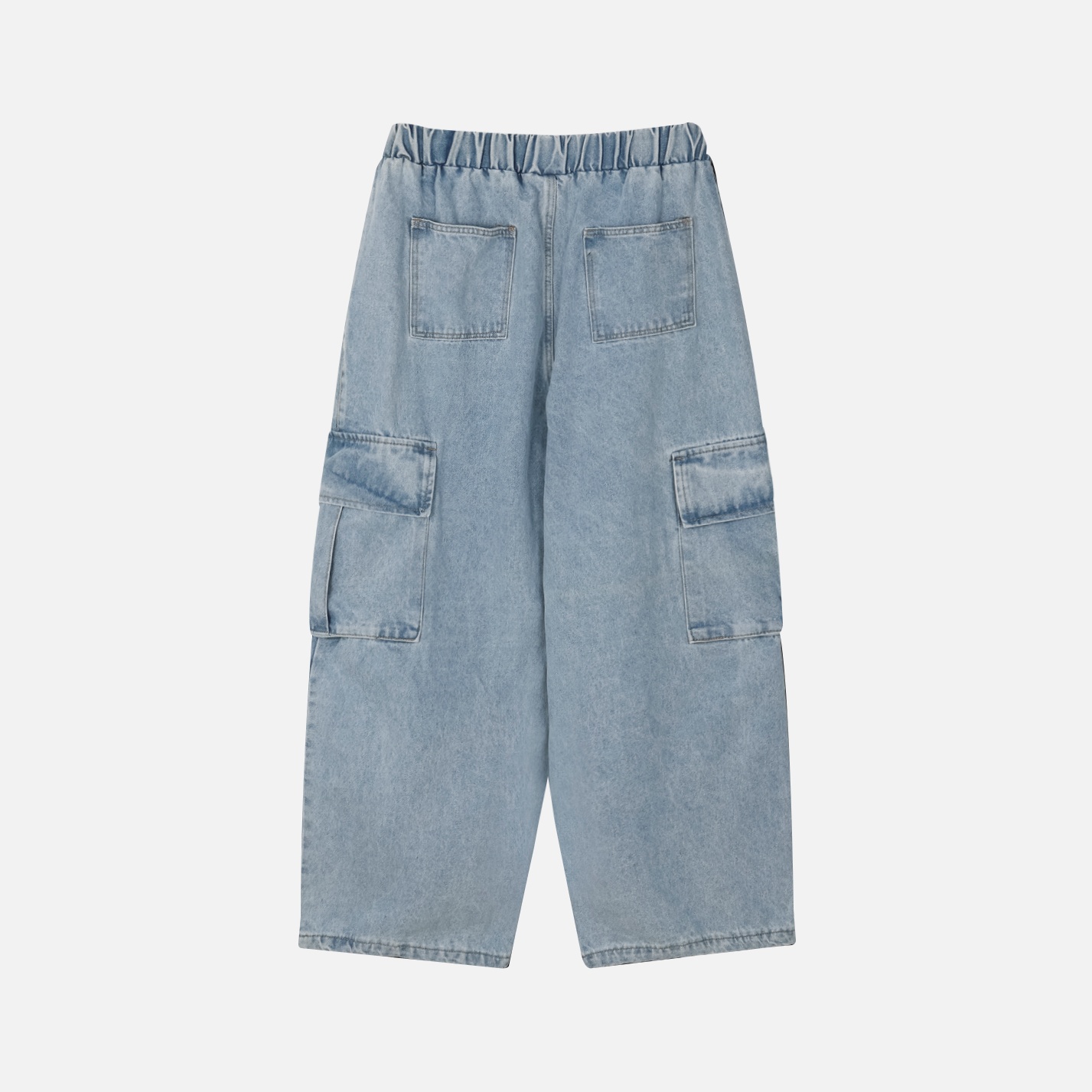 banding big cargo denim pants