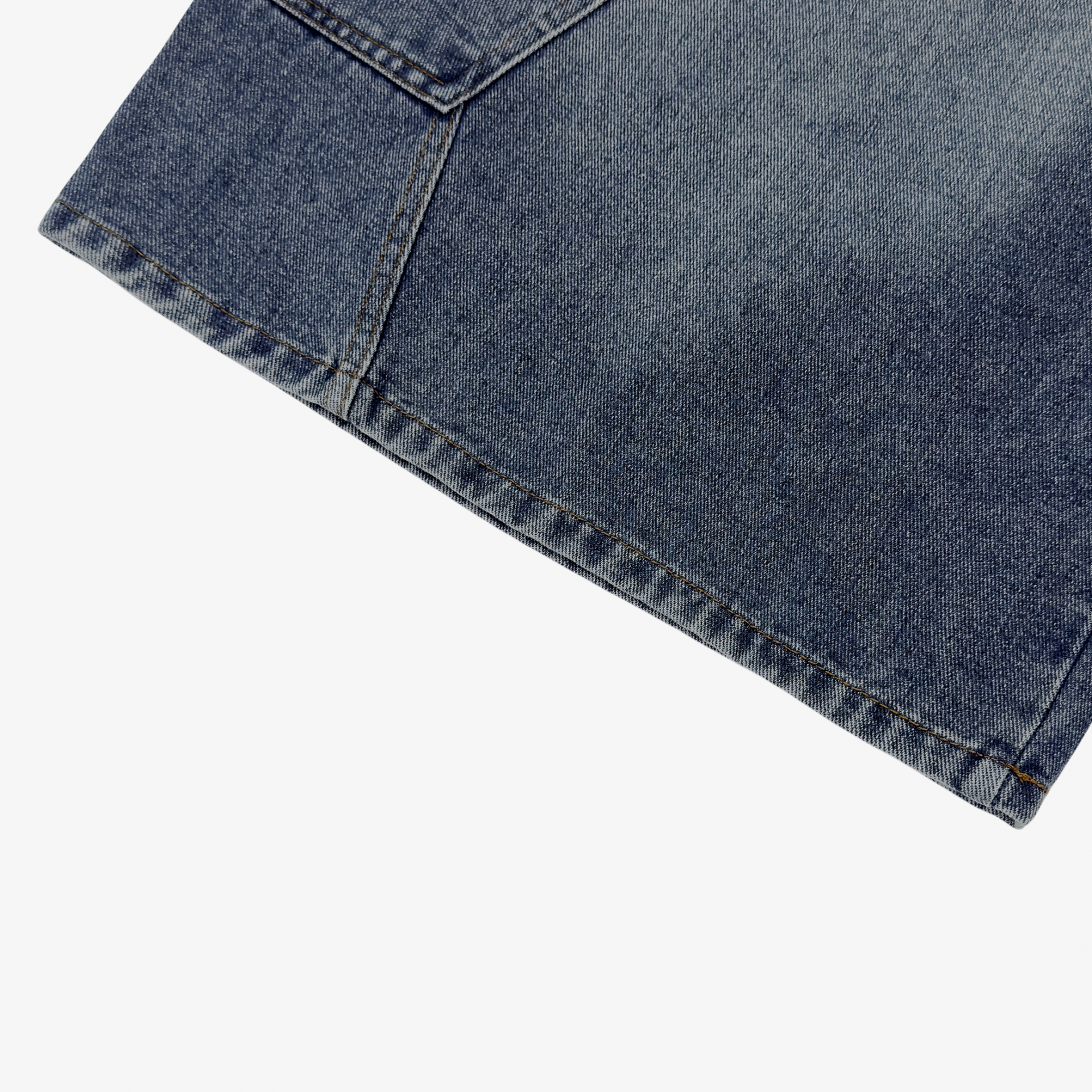side pocket bermuda denim pants