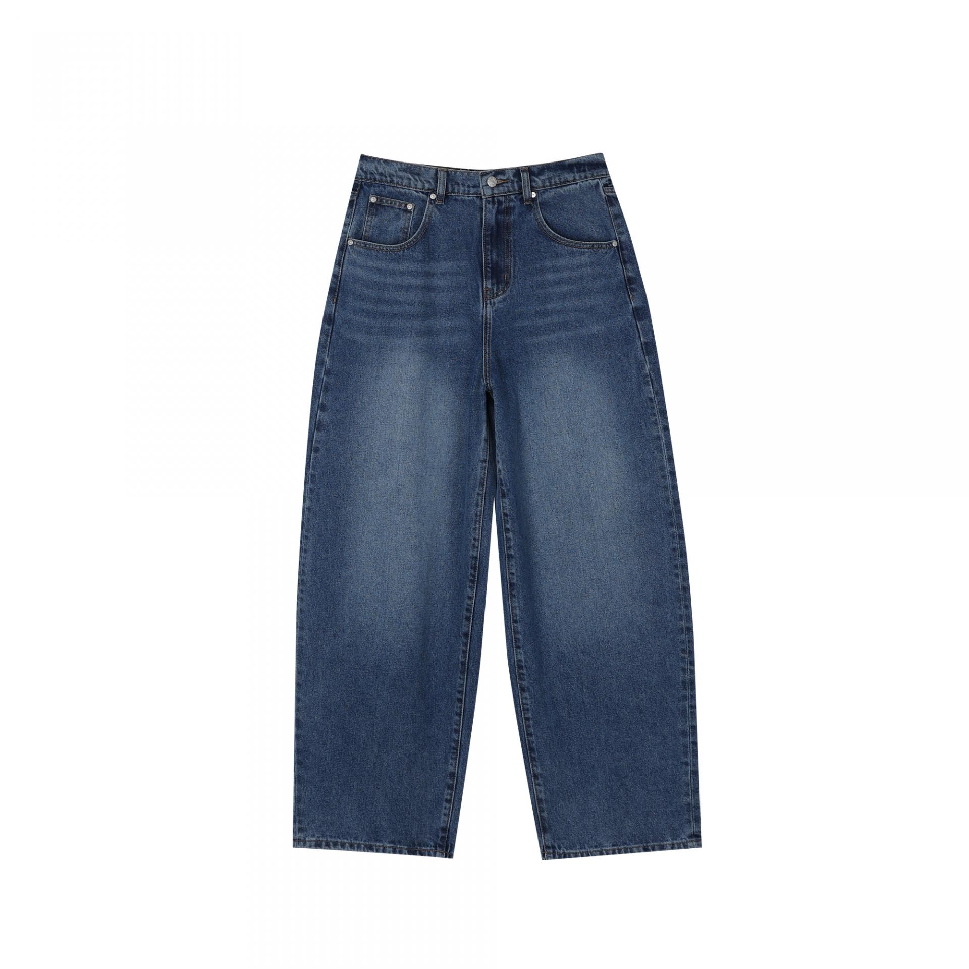 banding balloon denim pants
