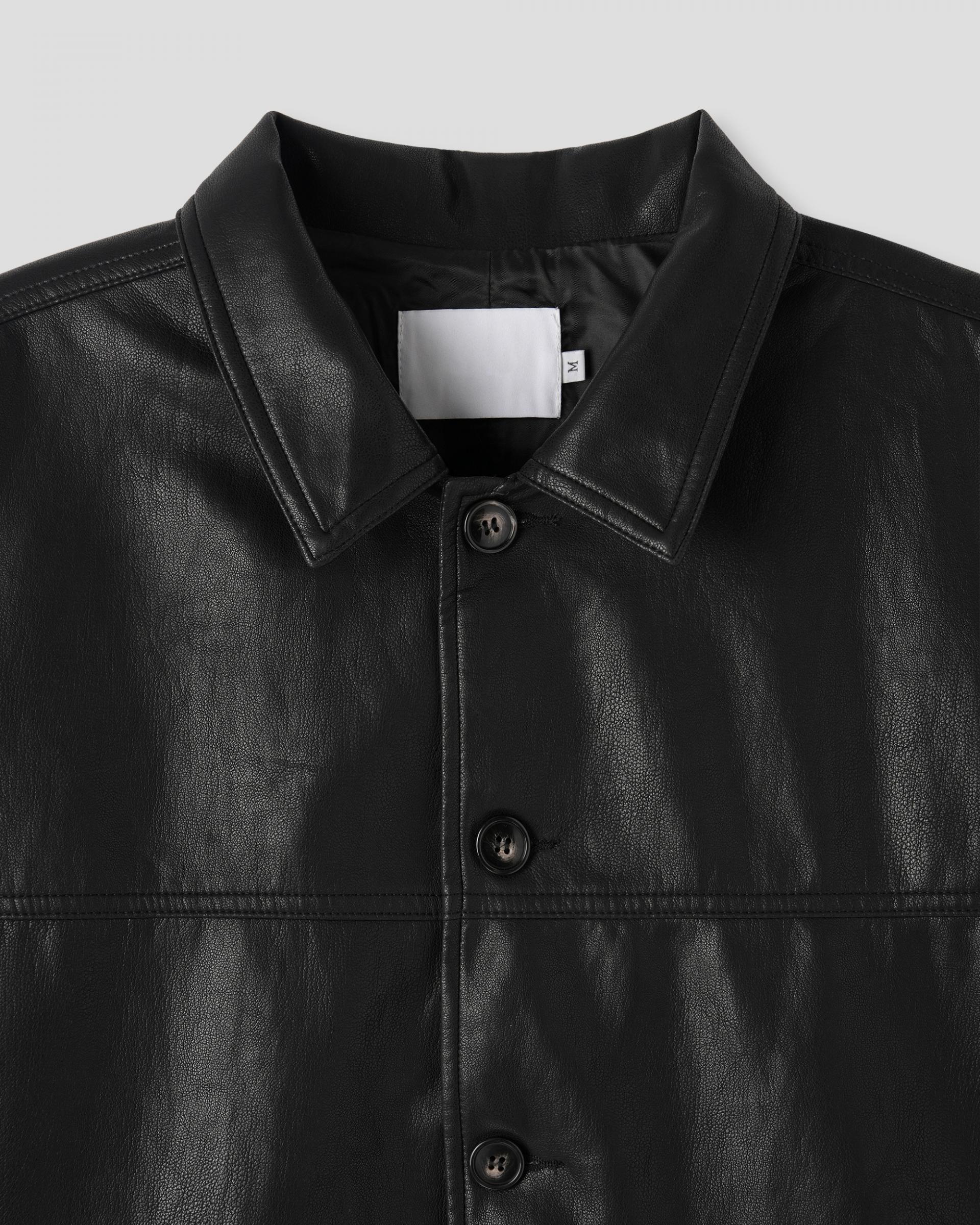 urban leather half coat jacket