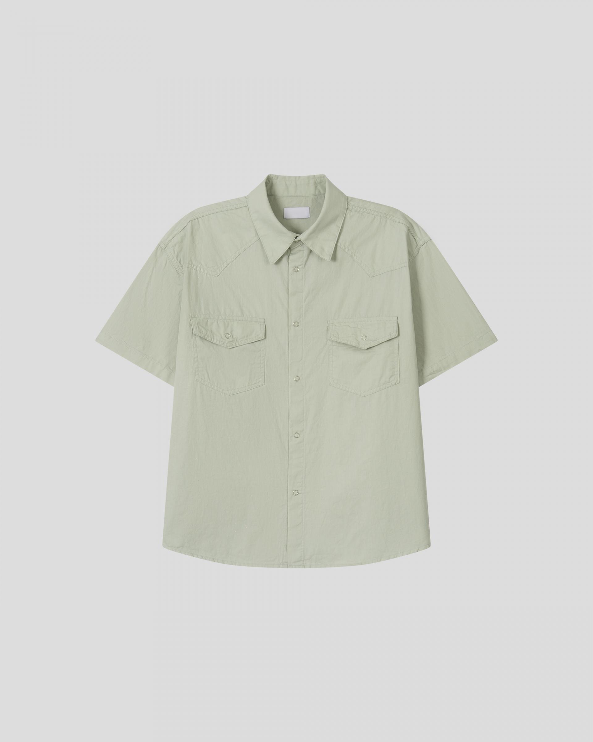 curved western half shirt