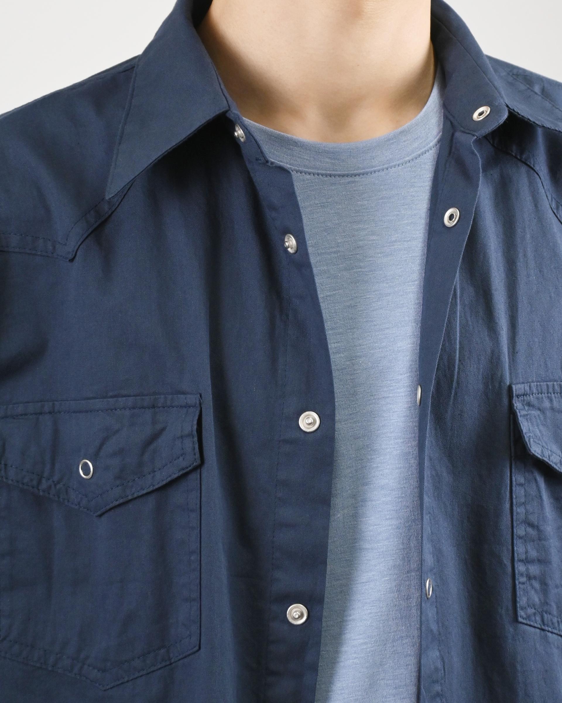 curved western half shirt