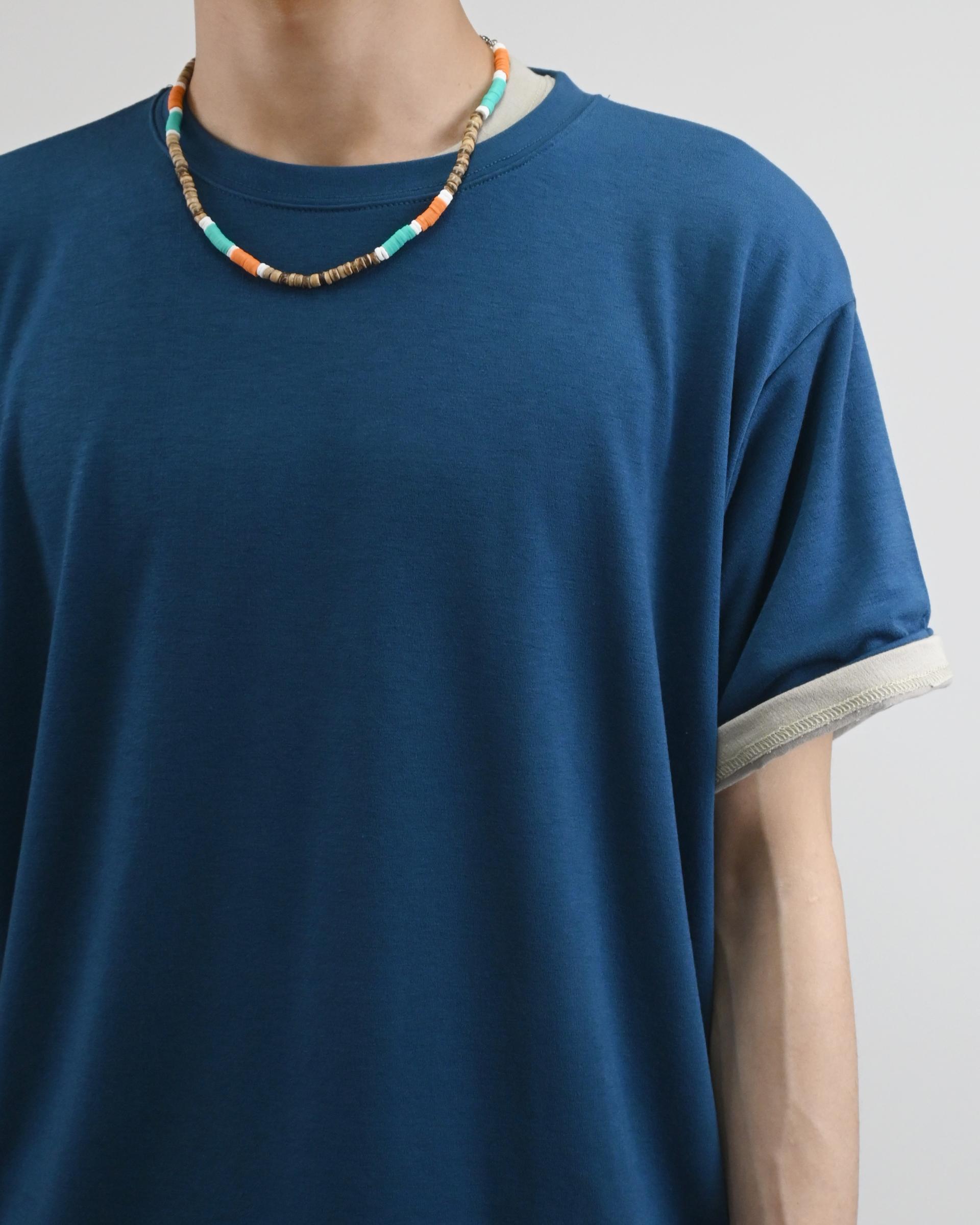 wood bead cowrie necklace