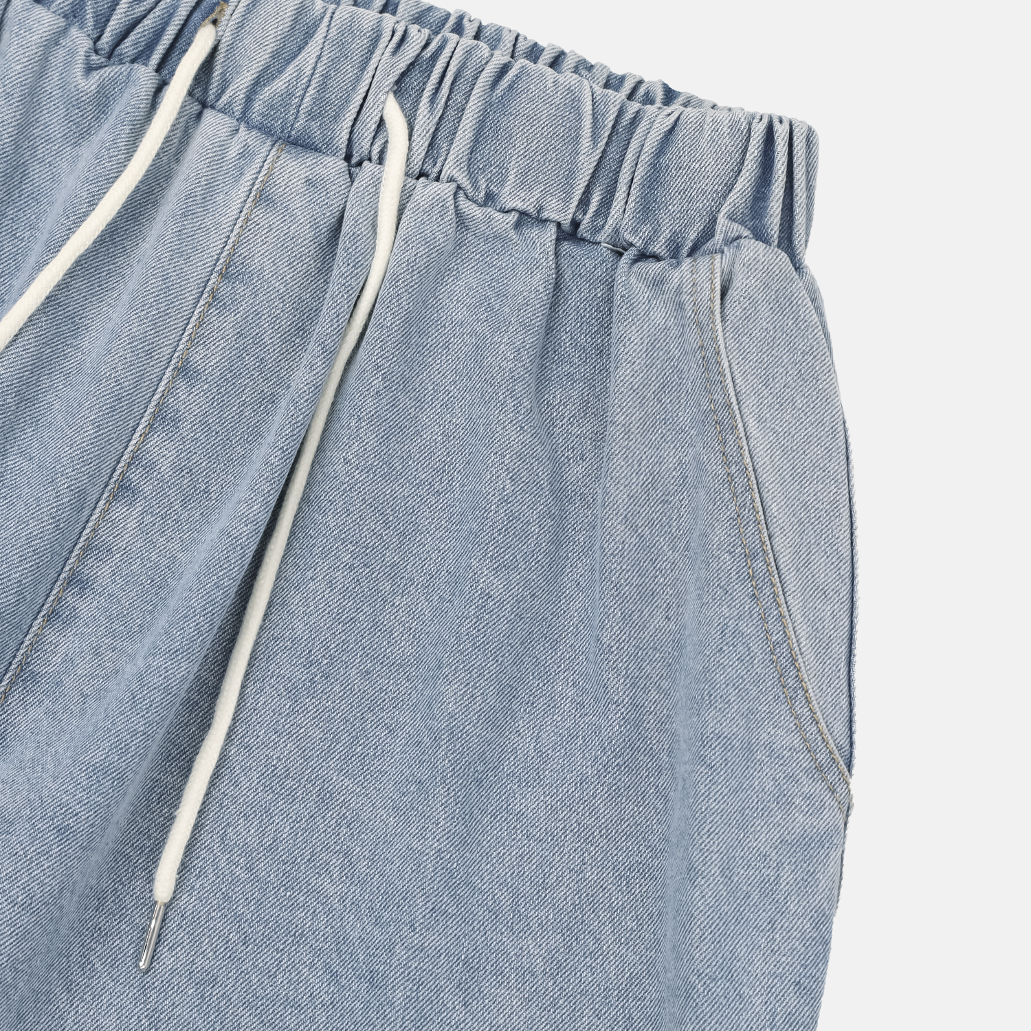 banding big cargo denim pants