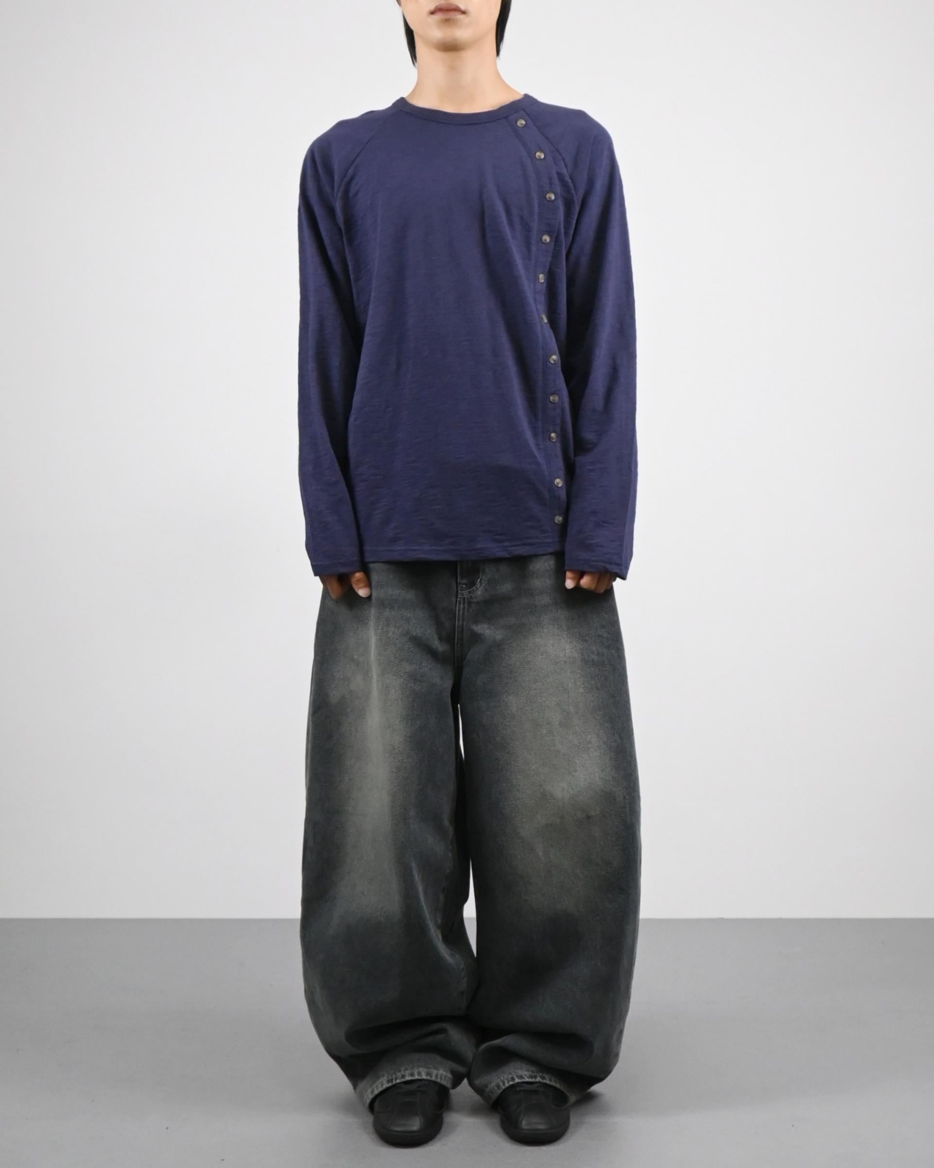 banding balloon denim pants