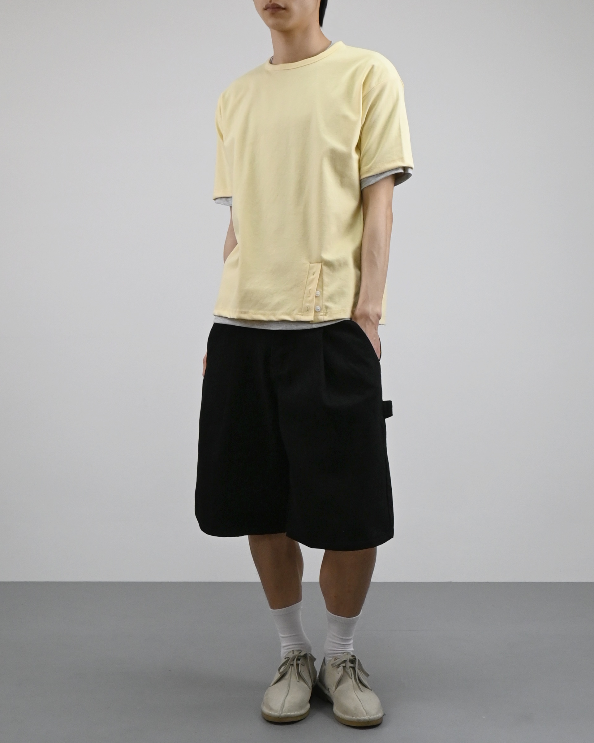 under snap half-t-shirt