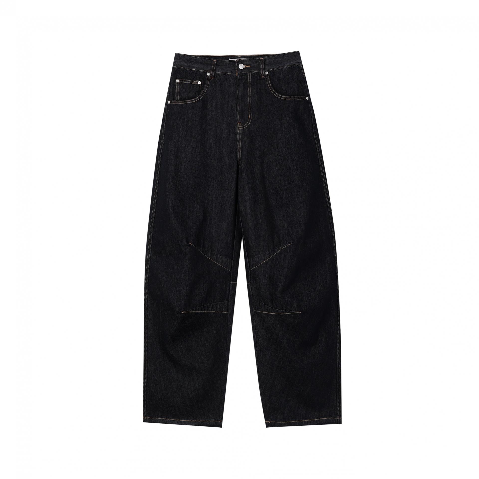 dart balloon denim pants (non faded)