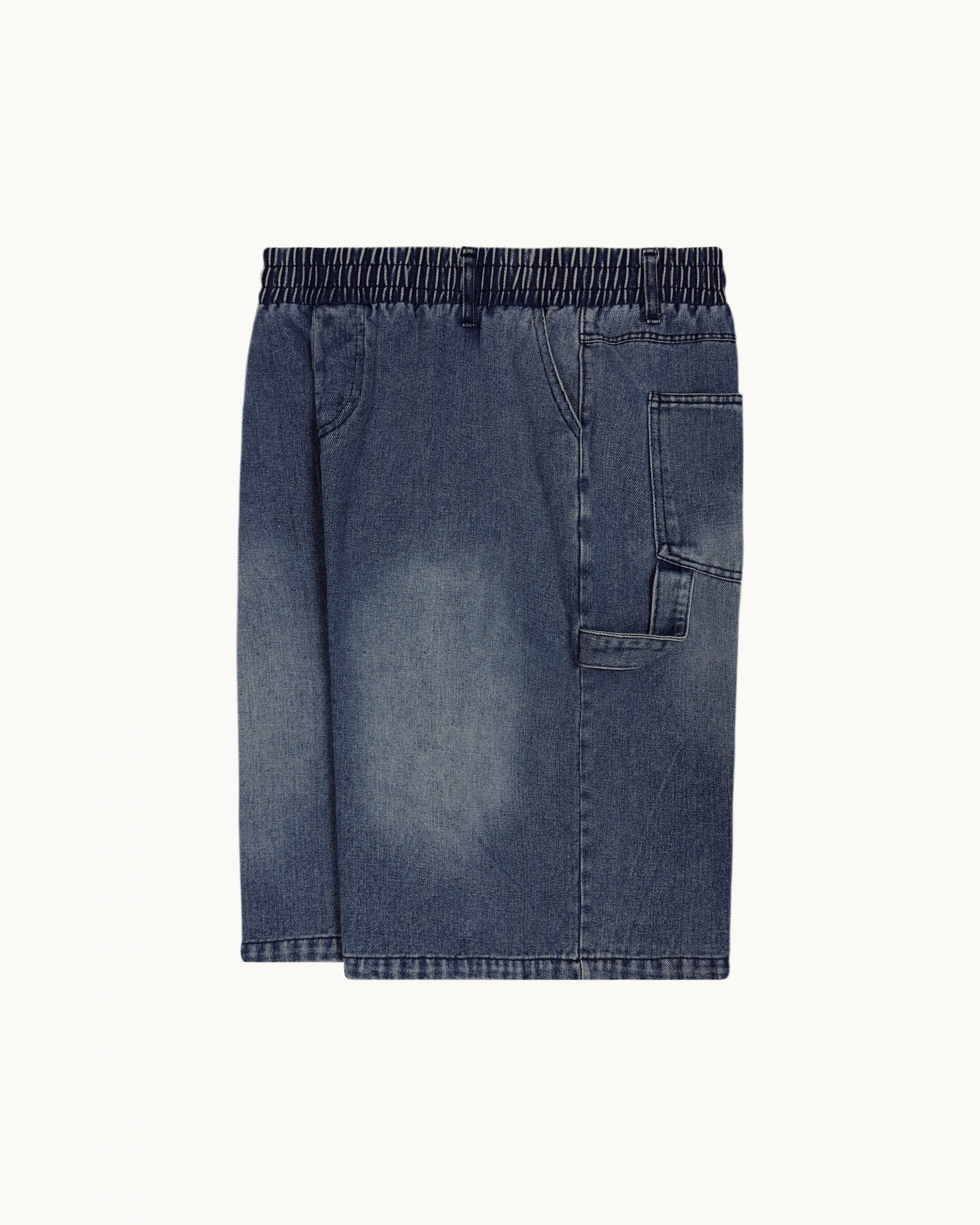 banding vintage carpenter bermuda denim pants