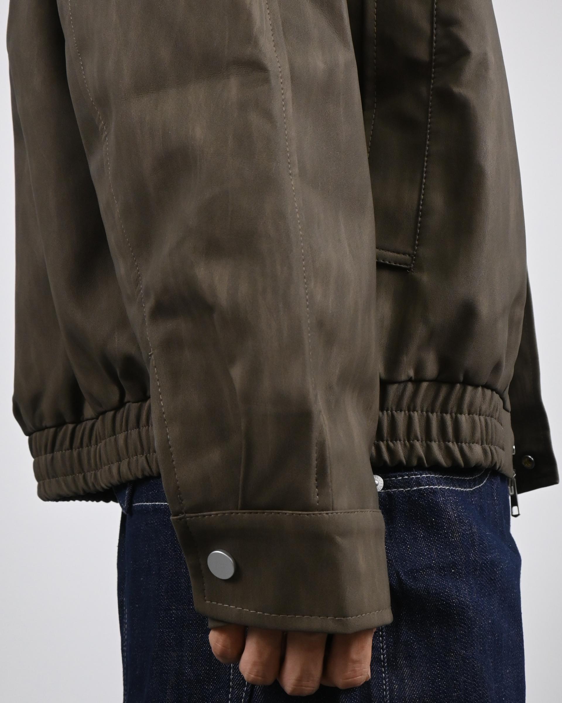 textured leather jacket
