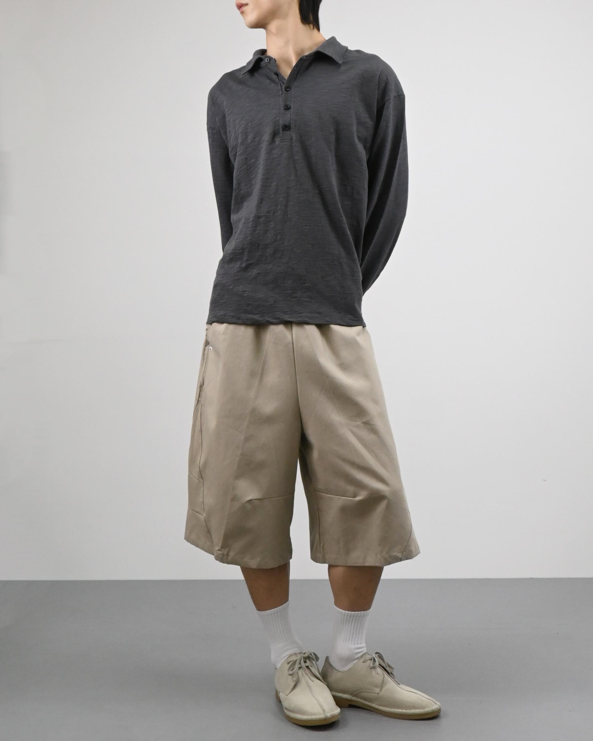slub five burton collar t-shirt