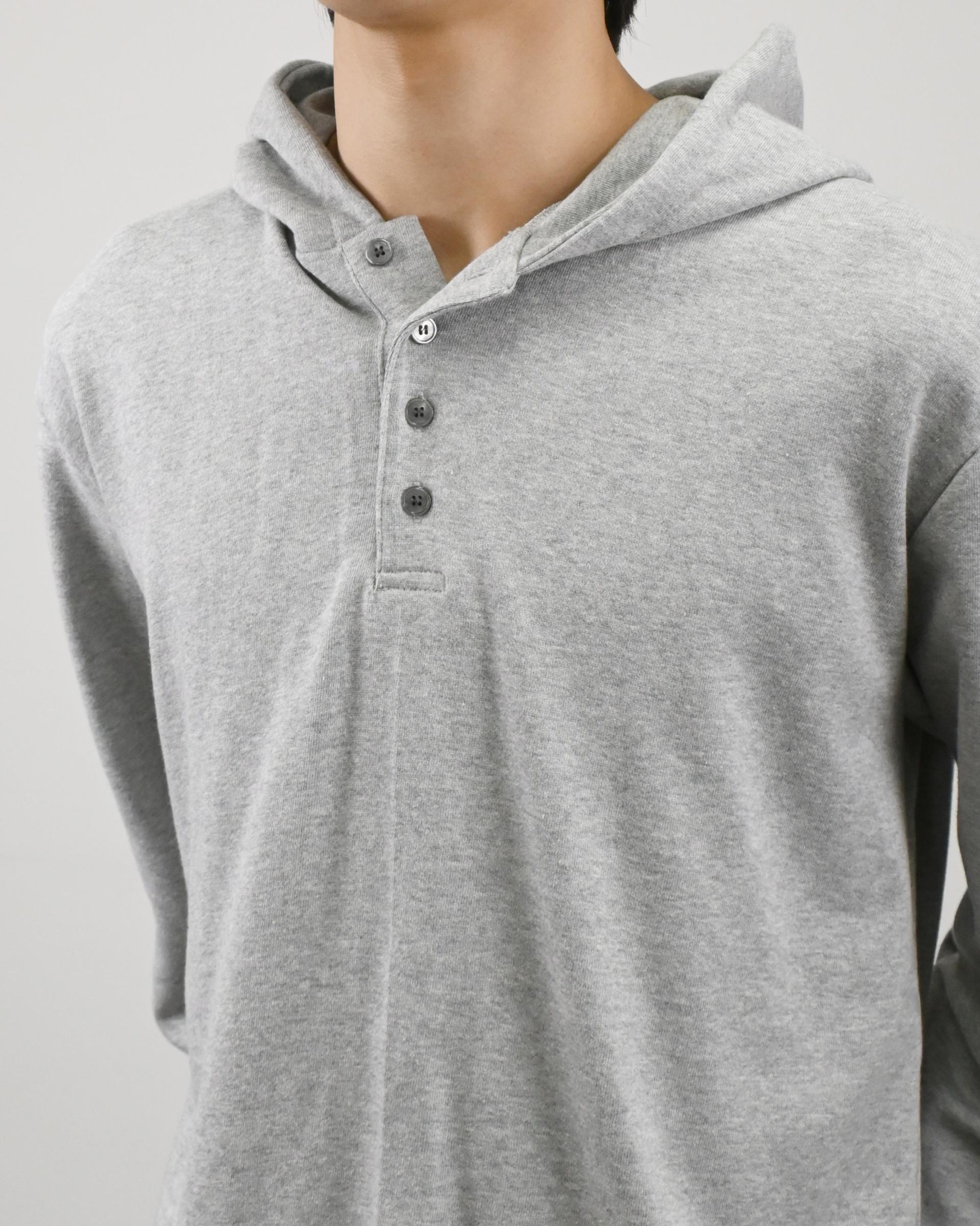 warmer henley neck hoodie