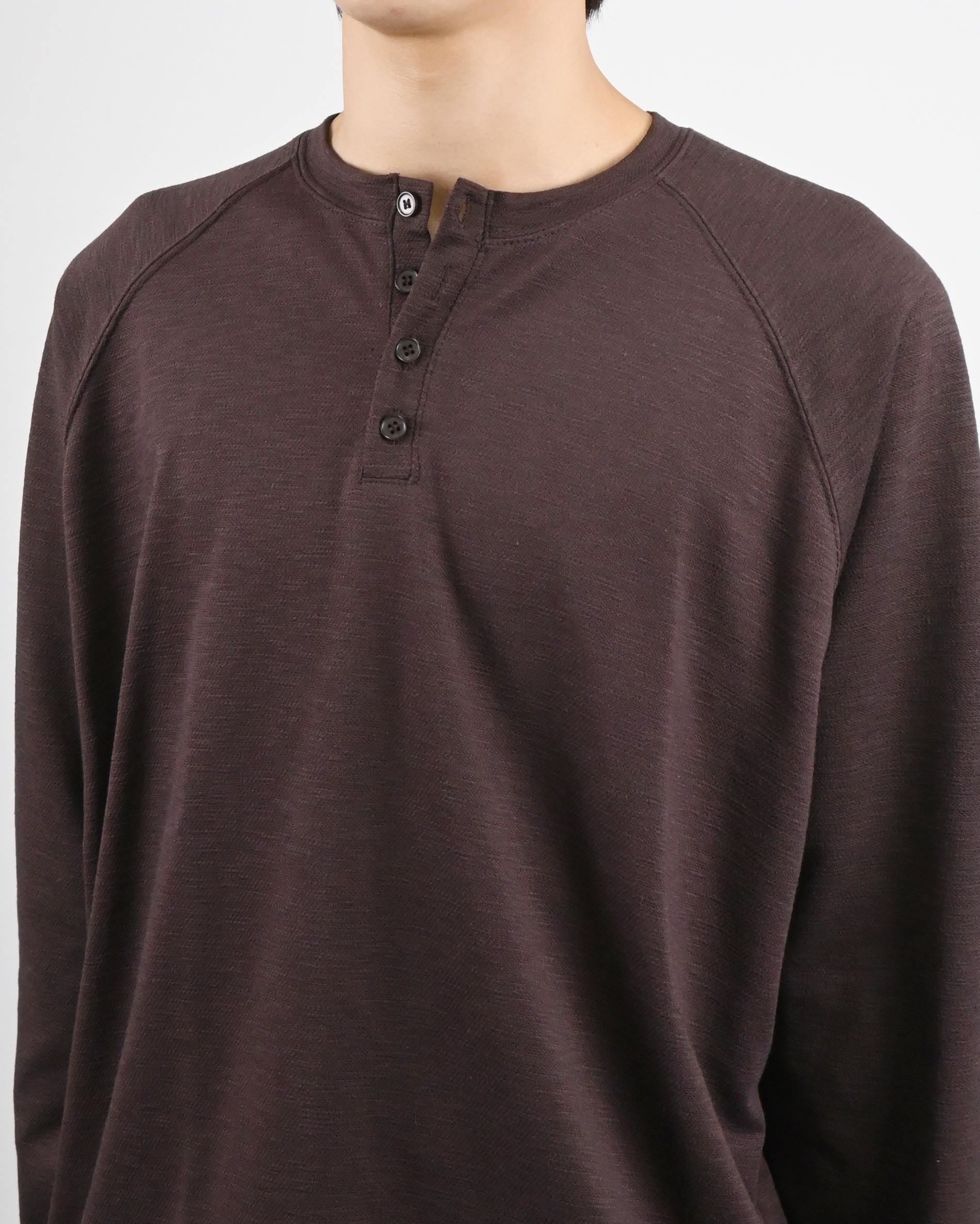 slub raglan henley neck