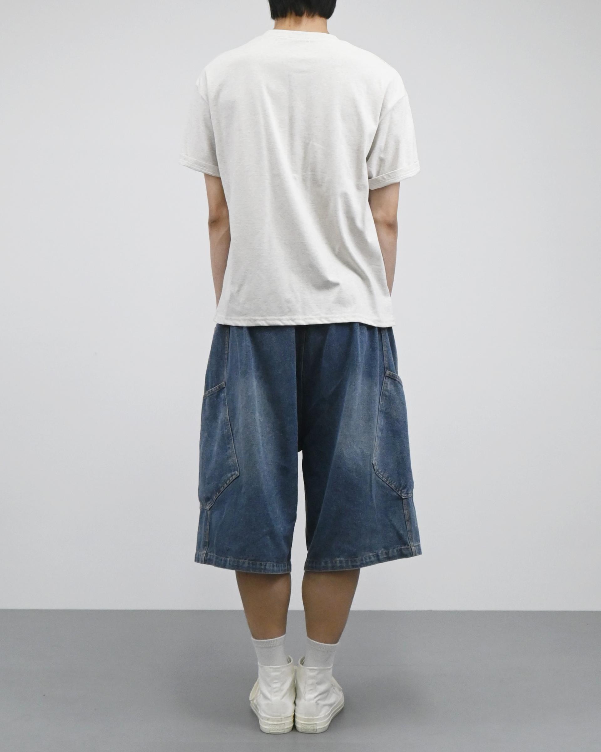 side pocket bermuda denim pants