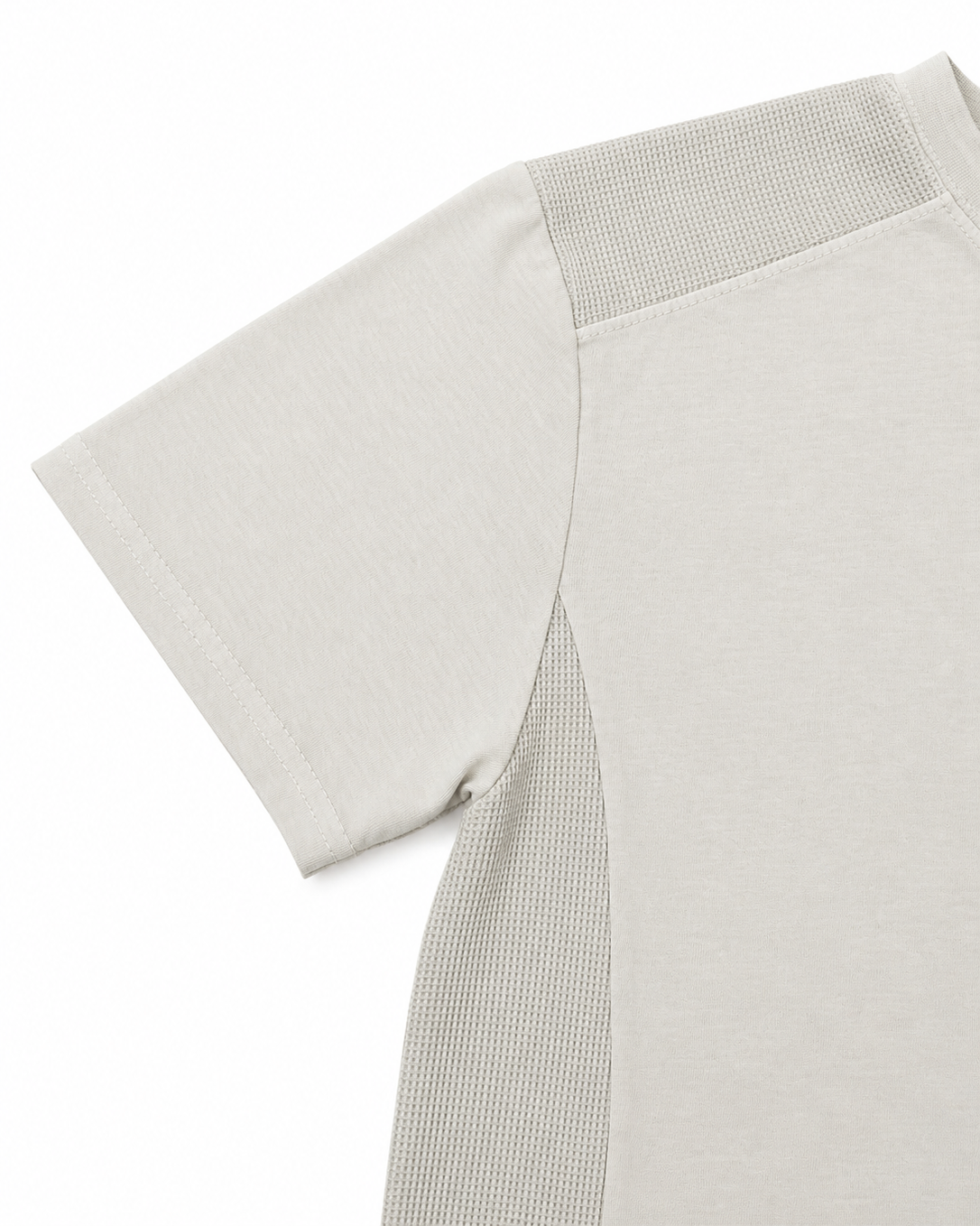 waffle panel pigment half t-shirt