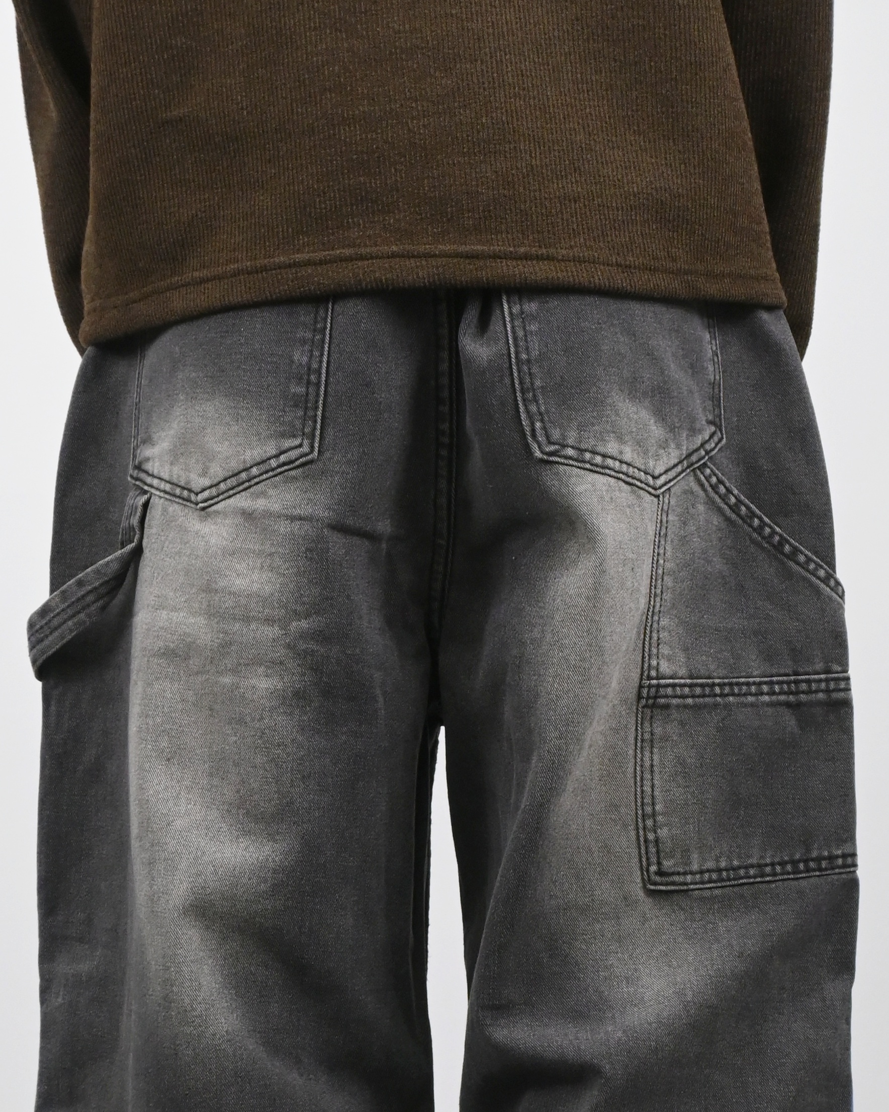 zipper carpenter denim pants