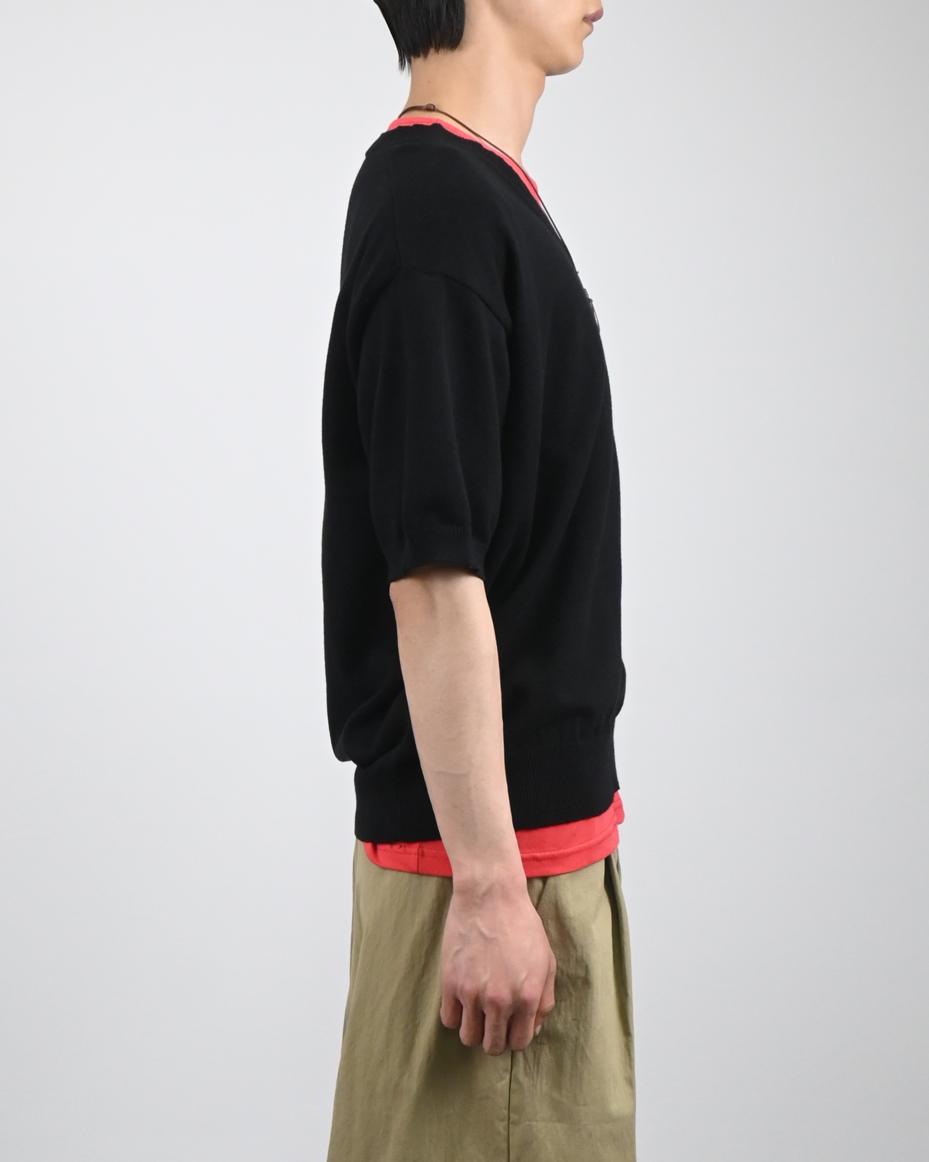 sierra v-neck half knit