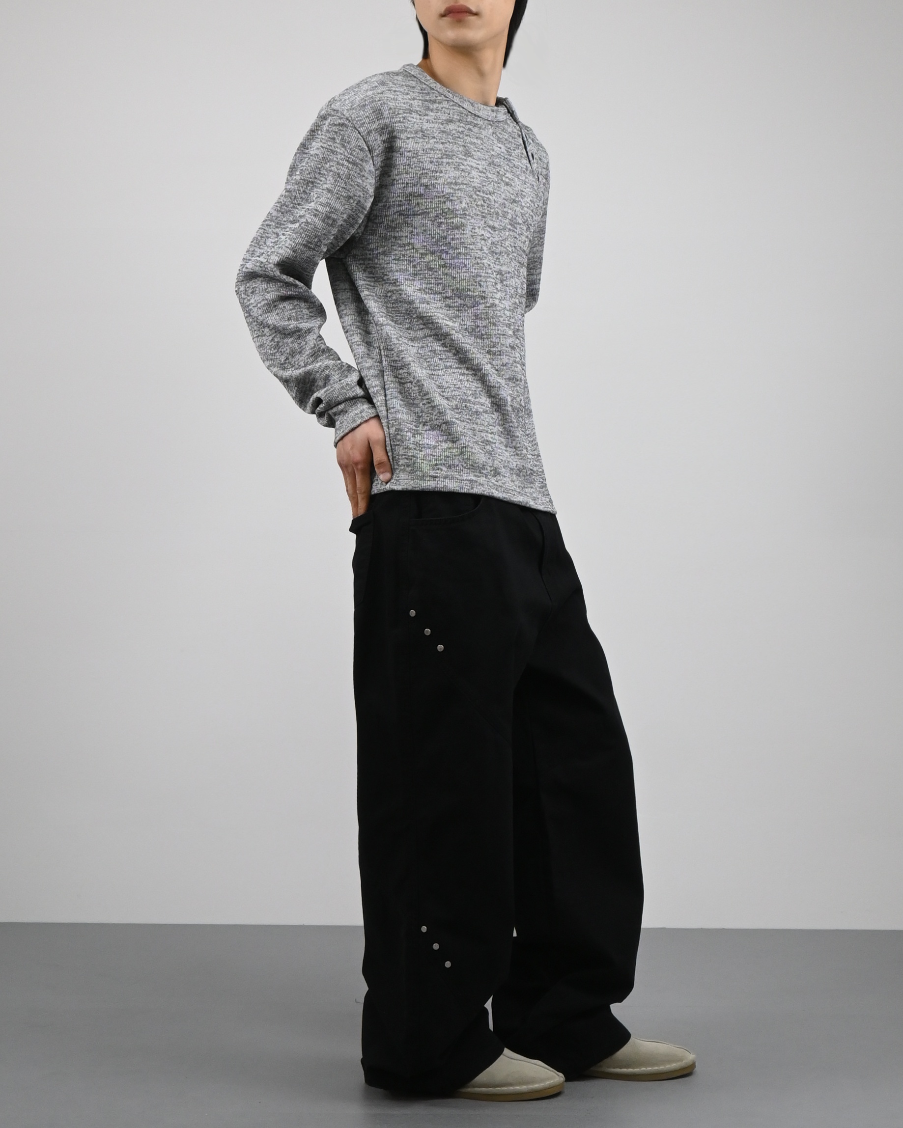 bio cotton rivet pants