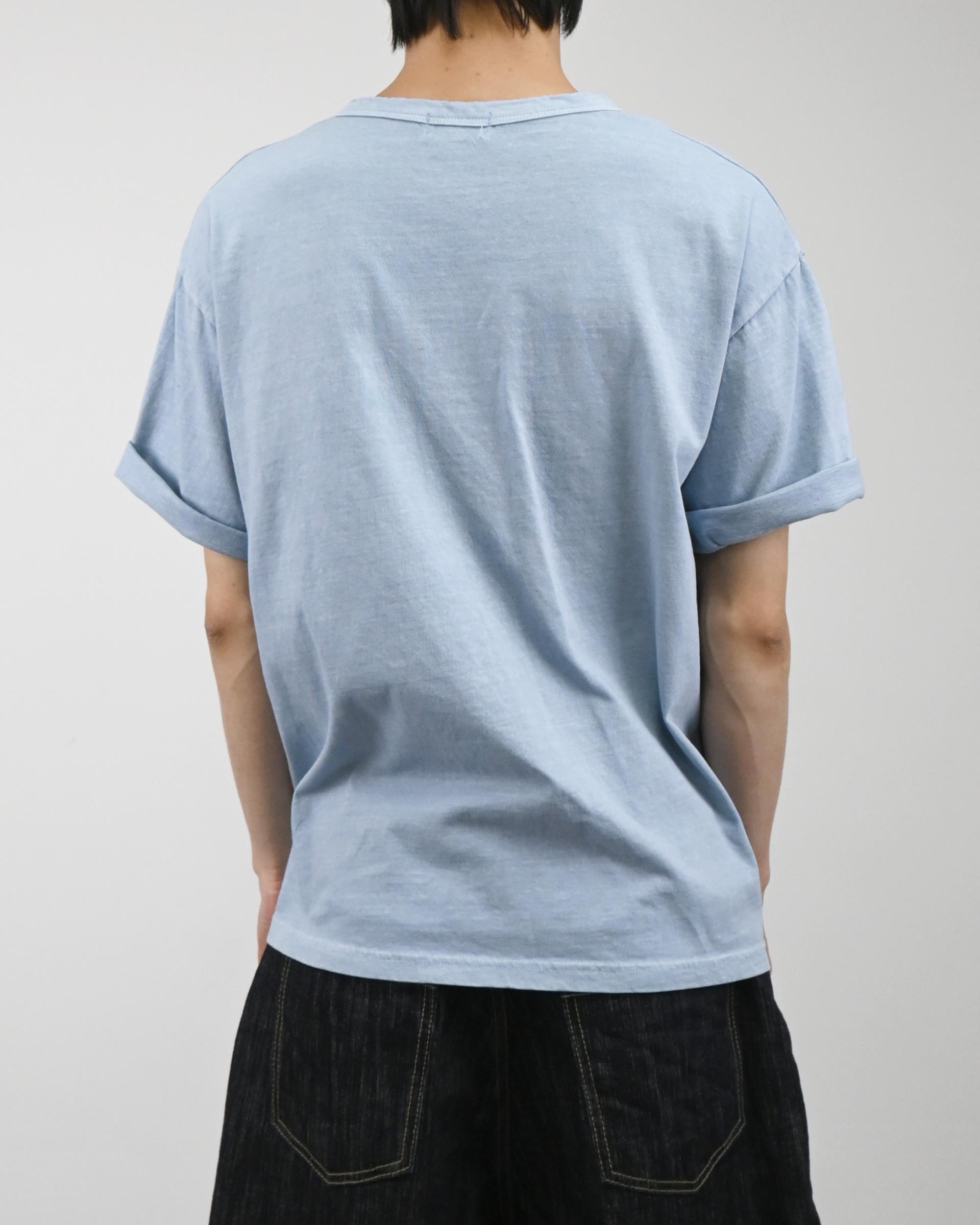 dying henley neck half t-shirt
