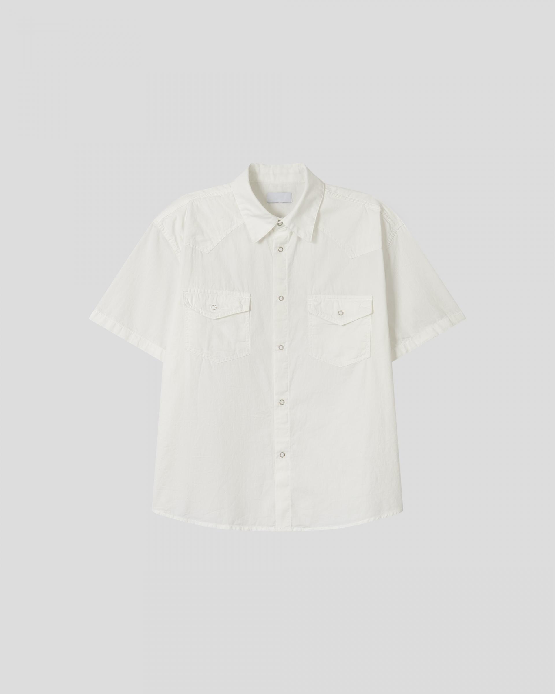 curved western half shirt