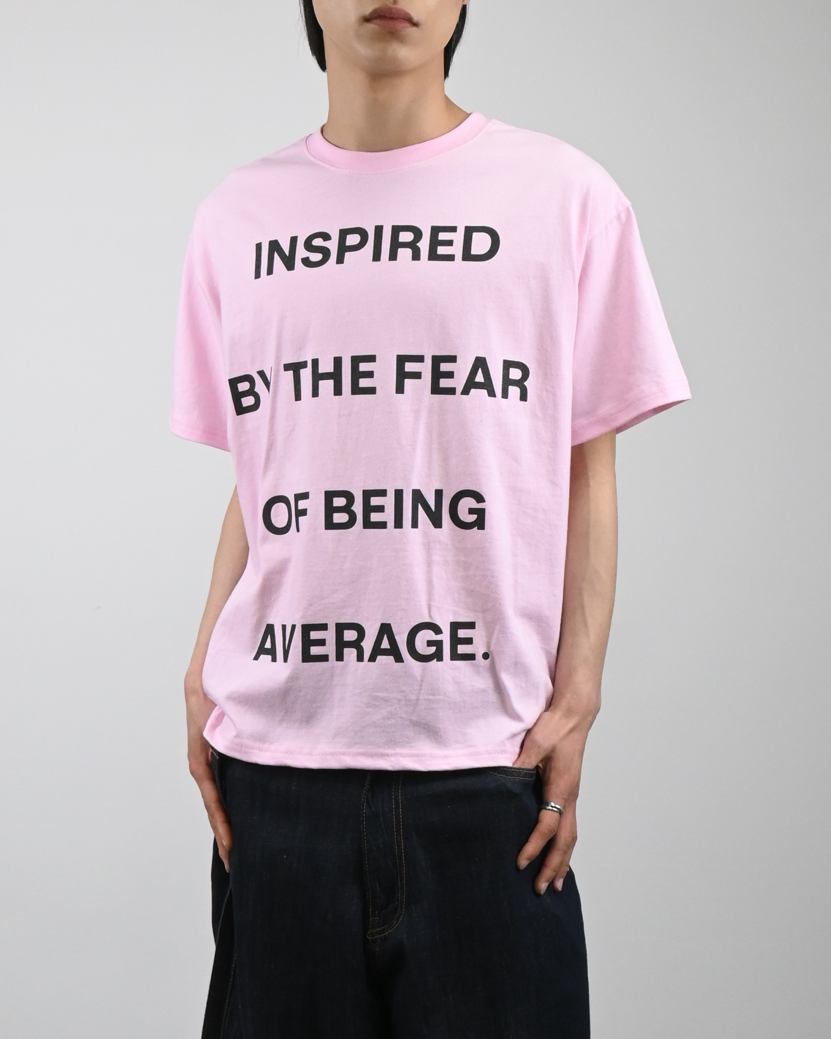 inspired lettering half-t-Shirt