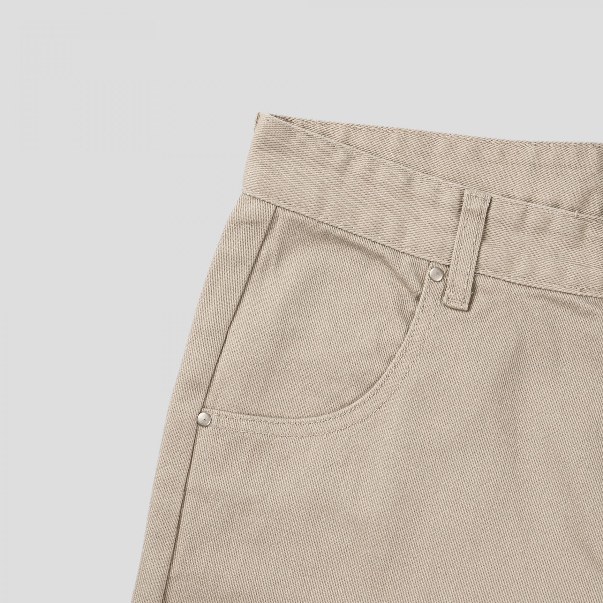 curved seam line cotton pants