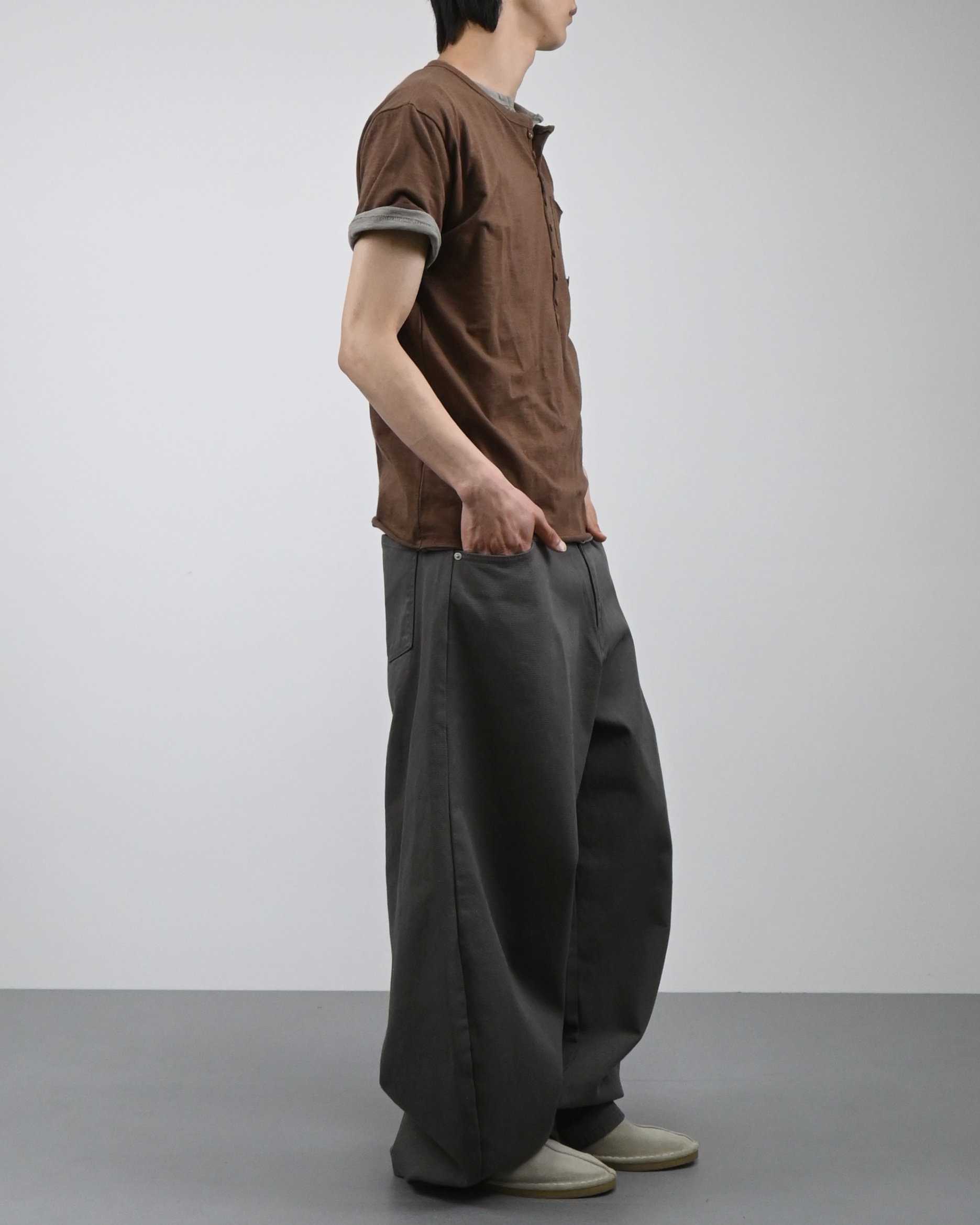 banding balloon cotton pants