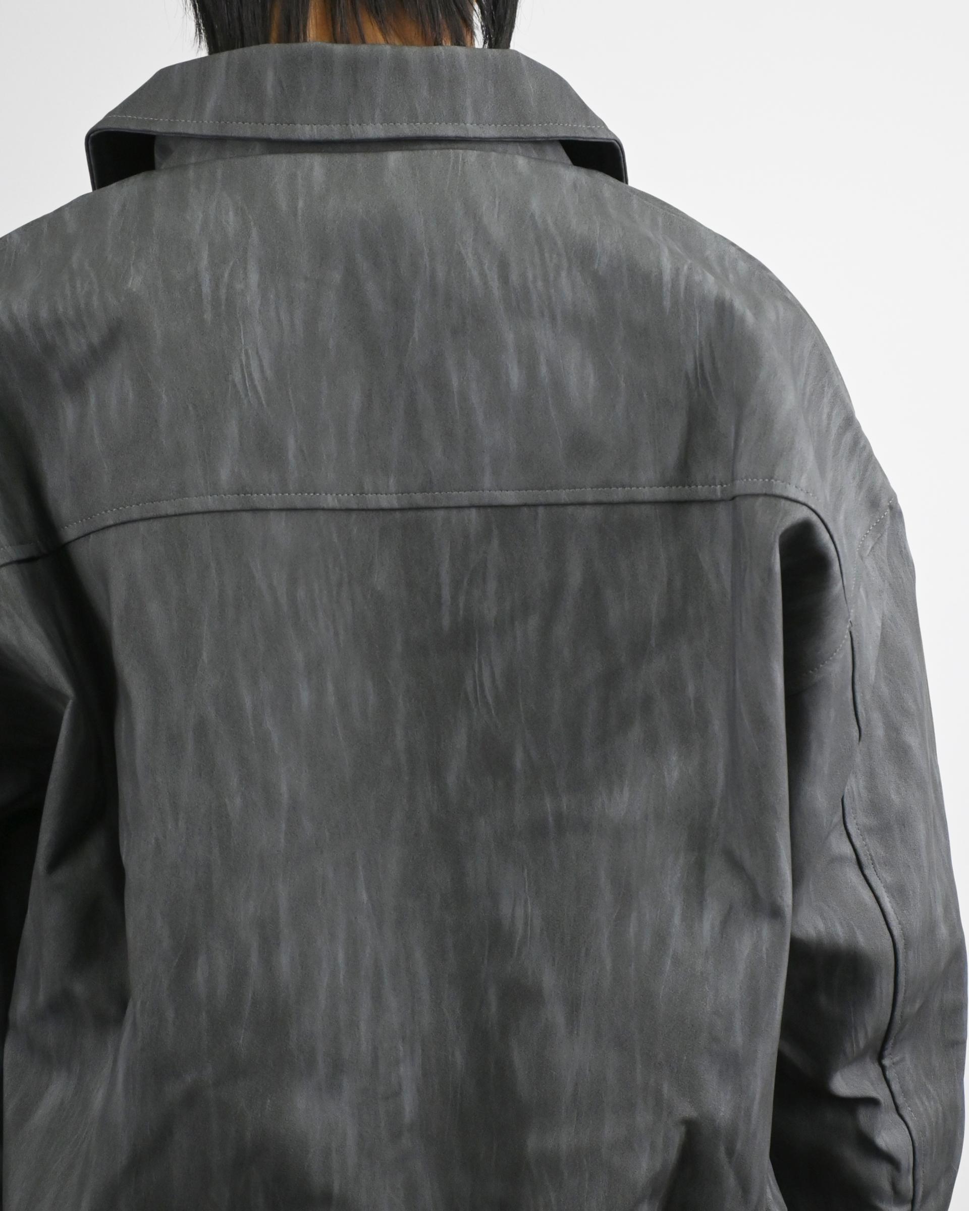 textured leather jacket