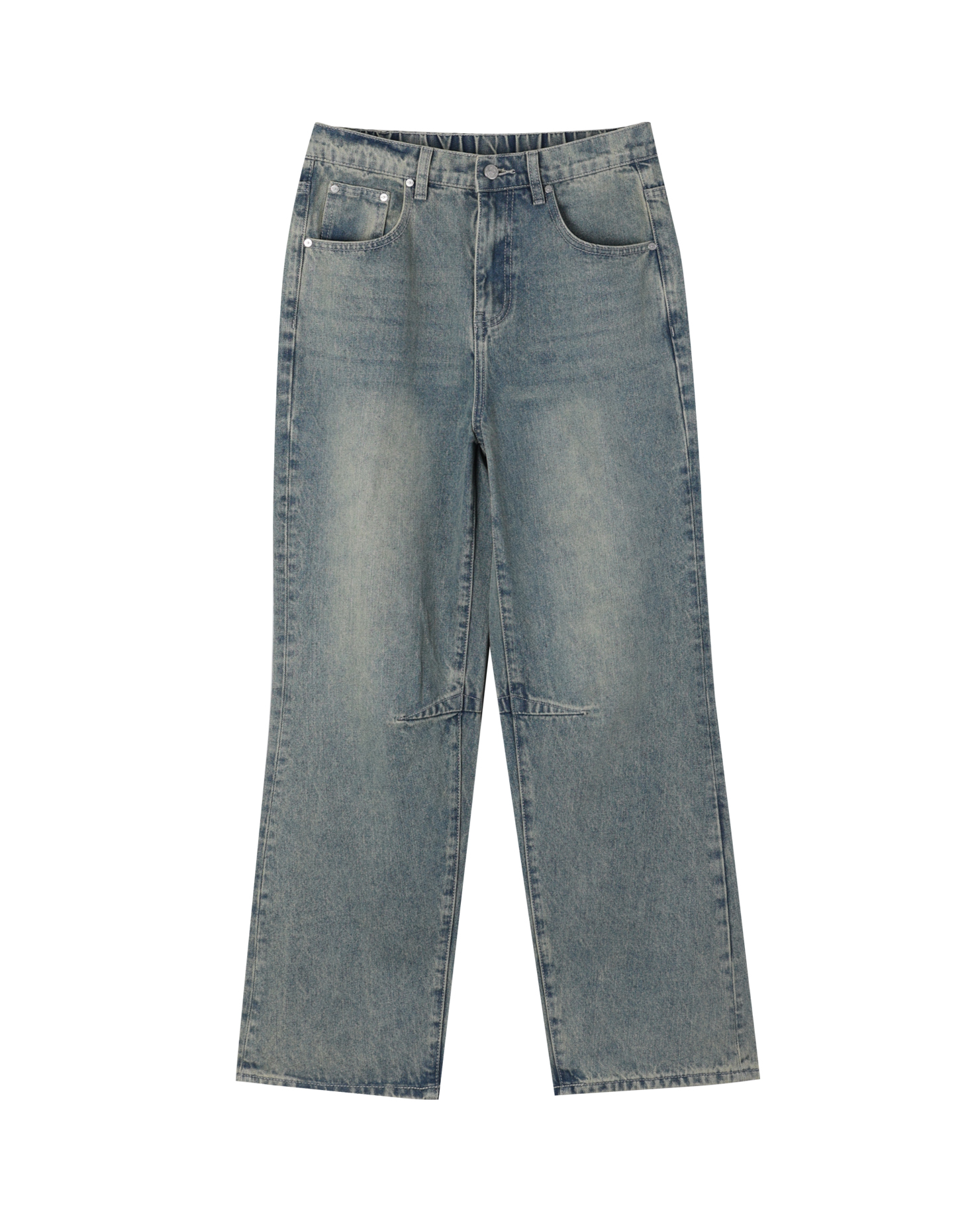dart curved denim pants (light blue)