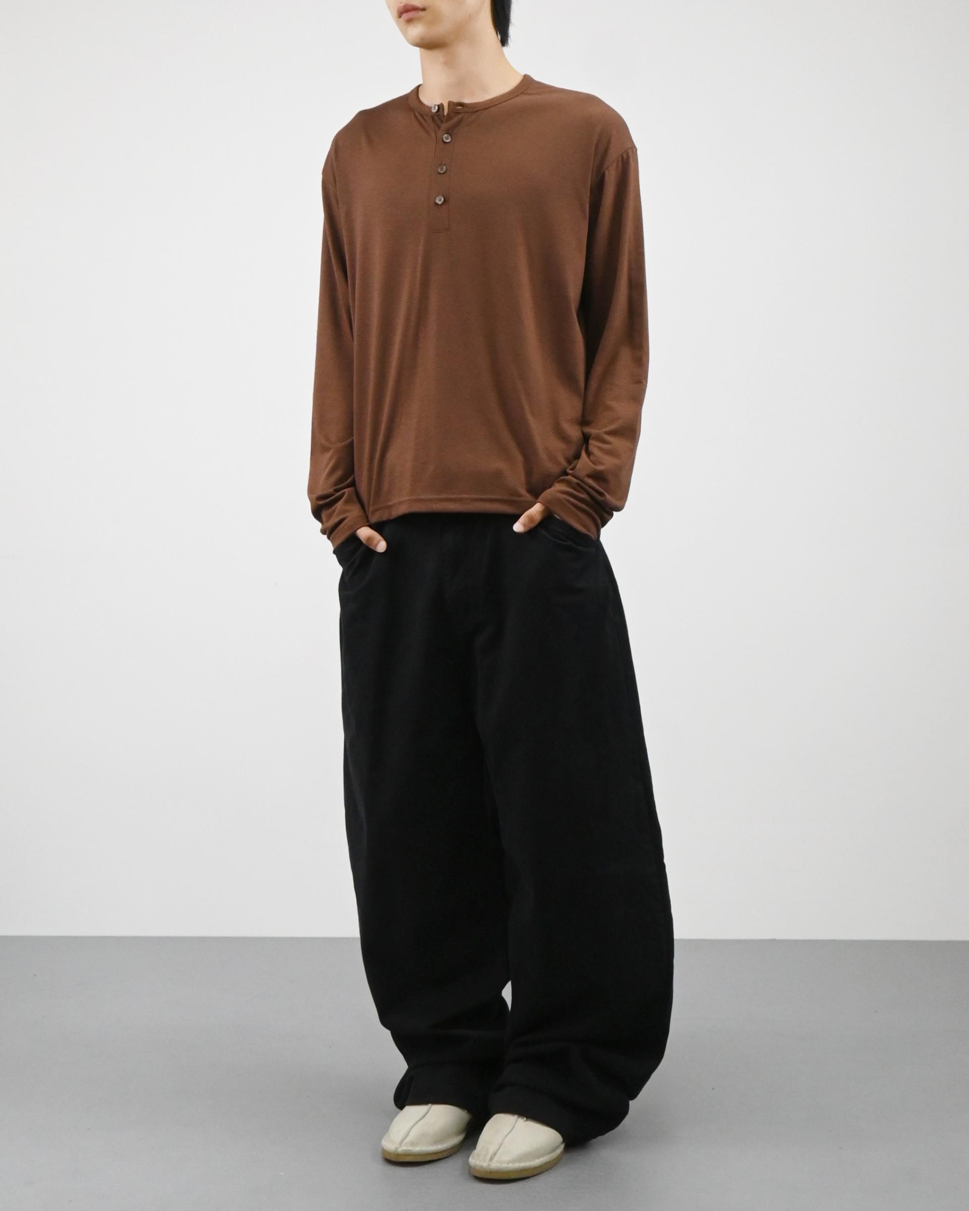 back slit henley neck t-shirts