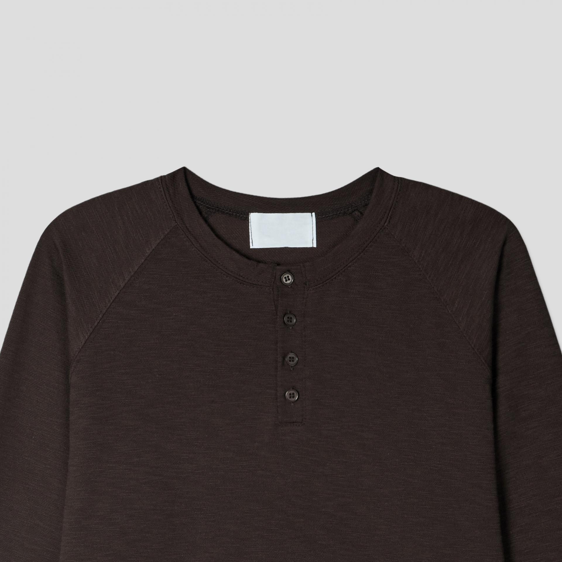 slub raglan henley neck