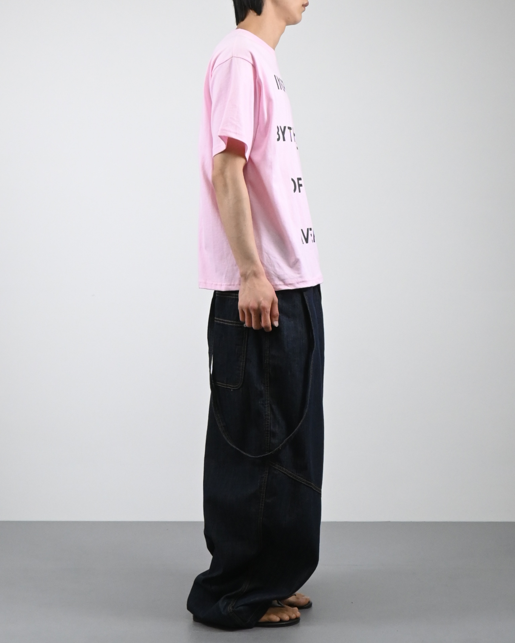 inspired lettering half-t-Shirt