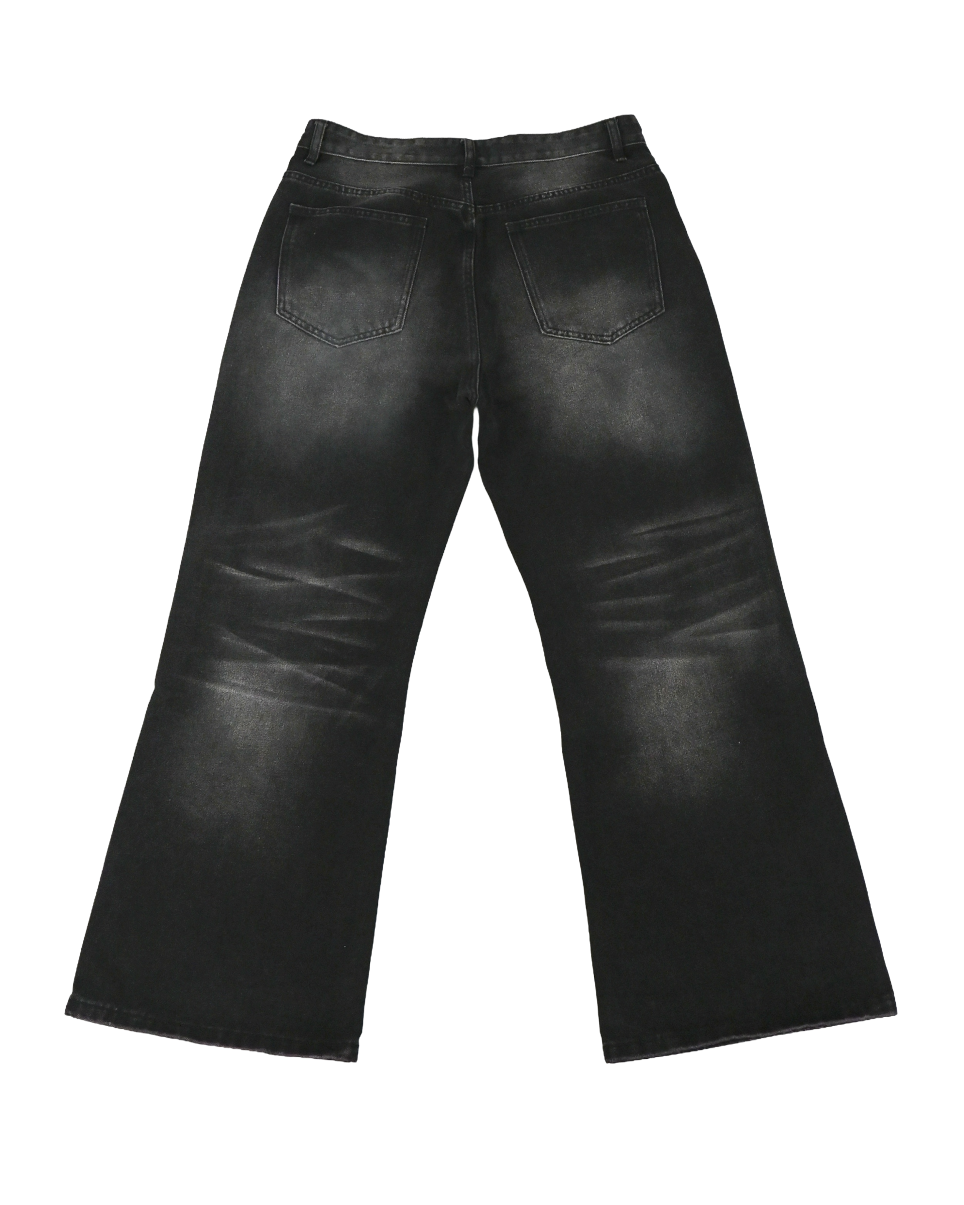 button flare denim pants