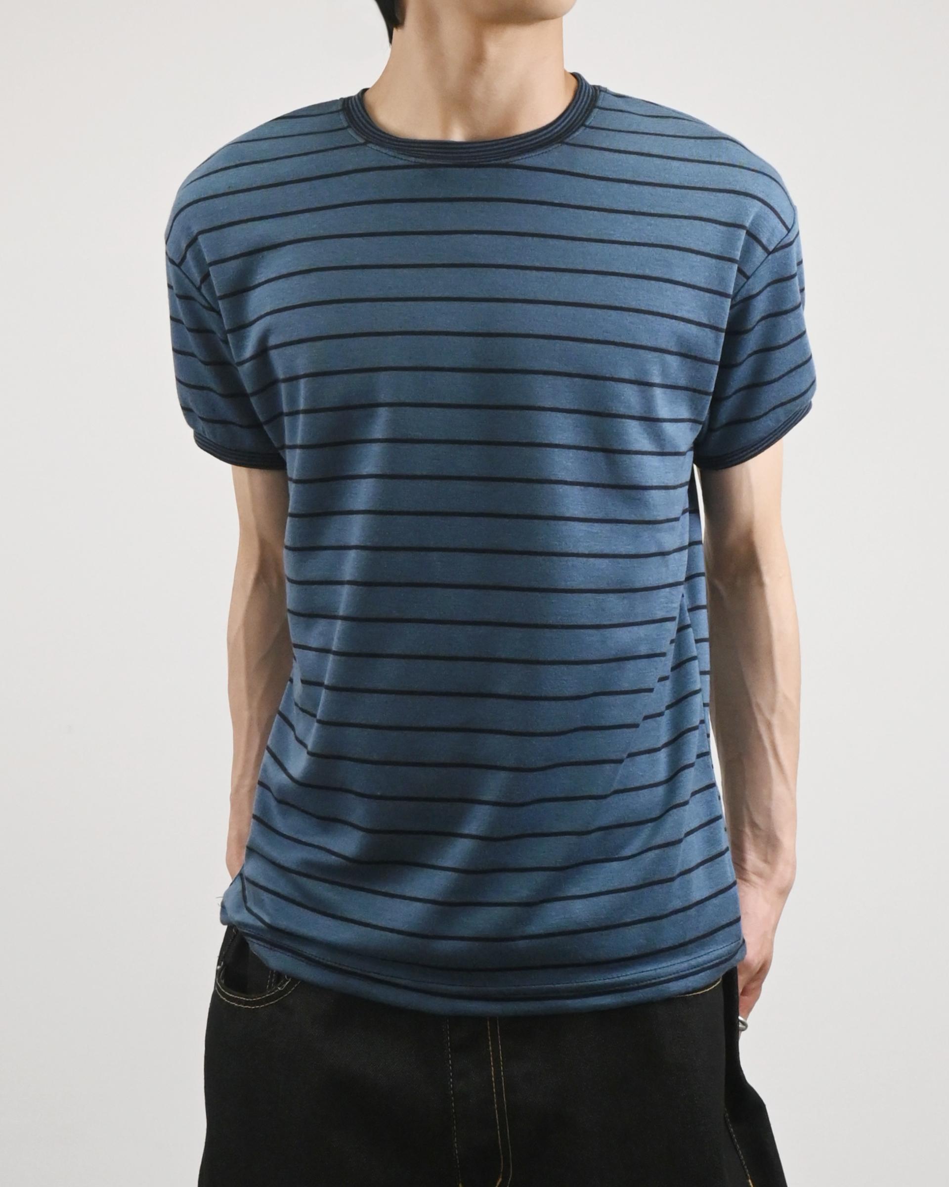 stripe ringer half t-shirt