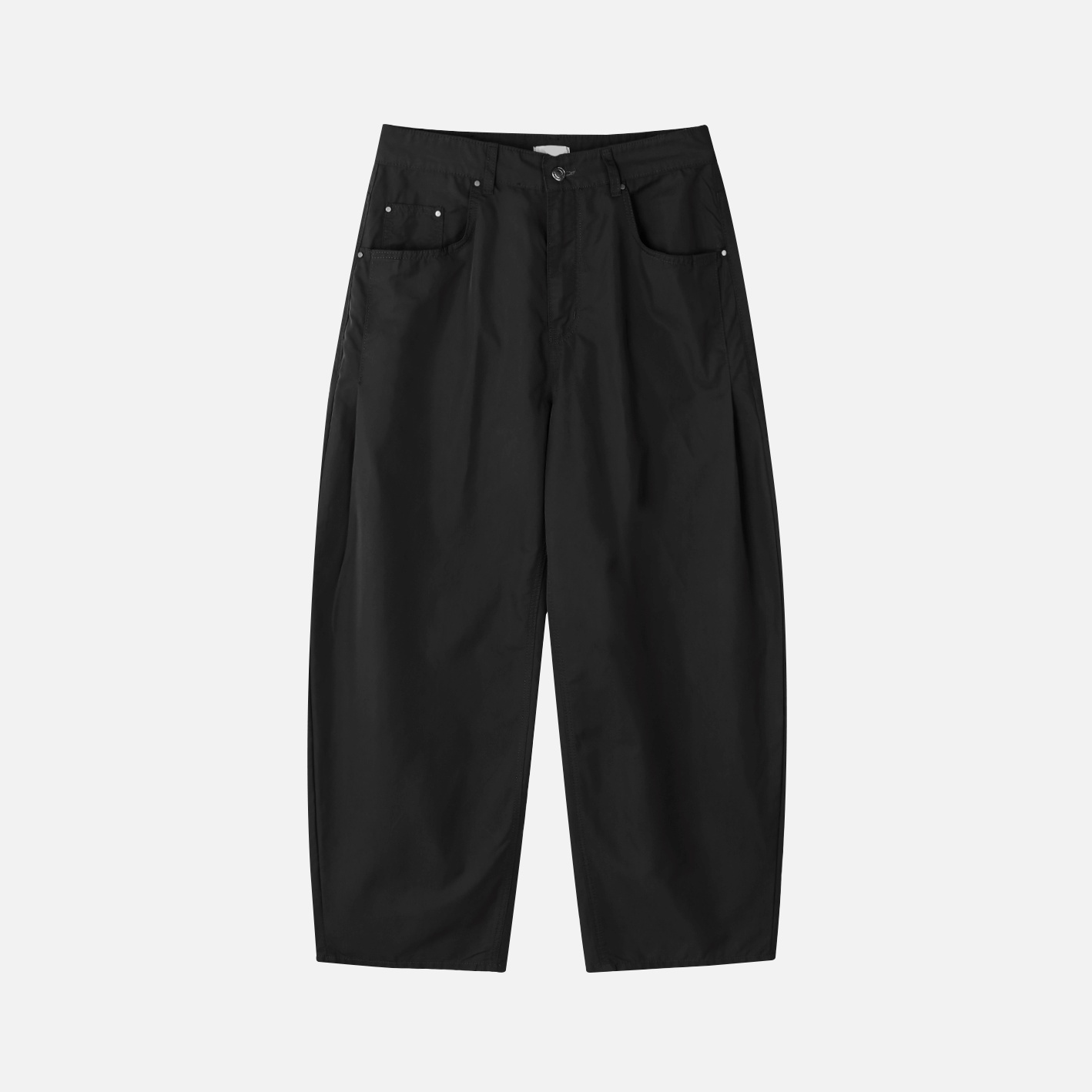 cp side tuck cotton curved pants