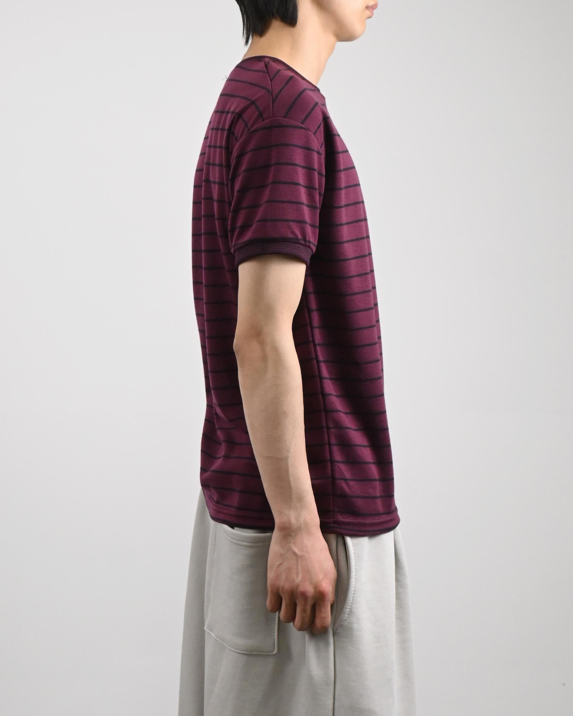 stripe ringer half t-shirt