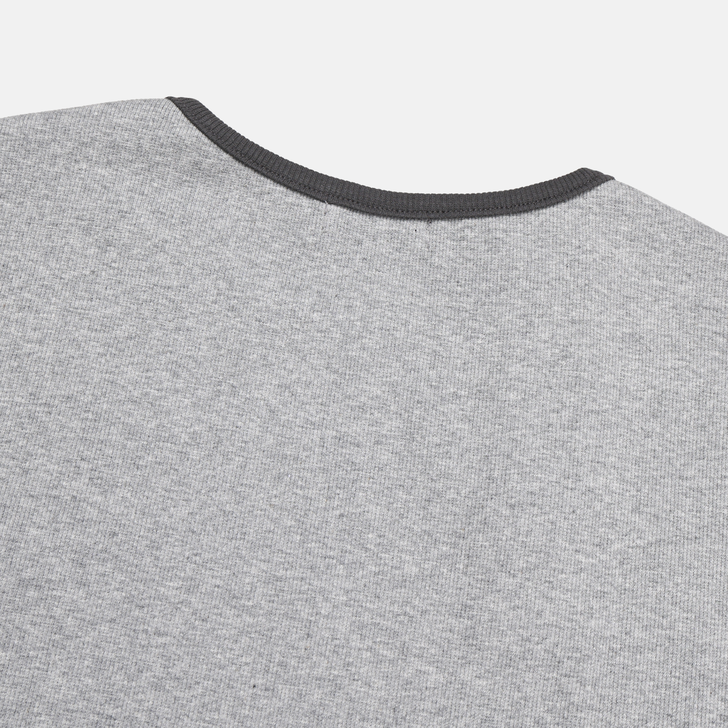 offset henley neck ringer half t-shirt