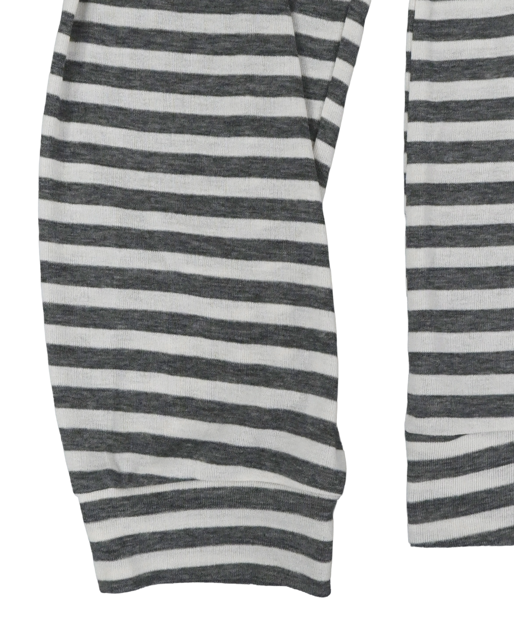 thin stripe hood zip-up