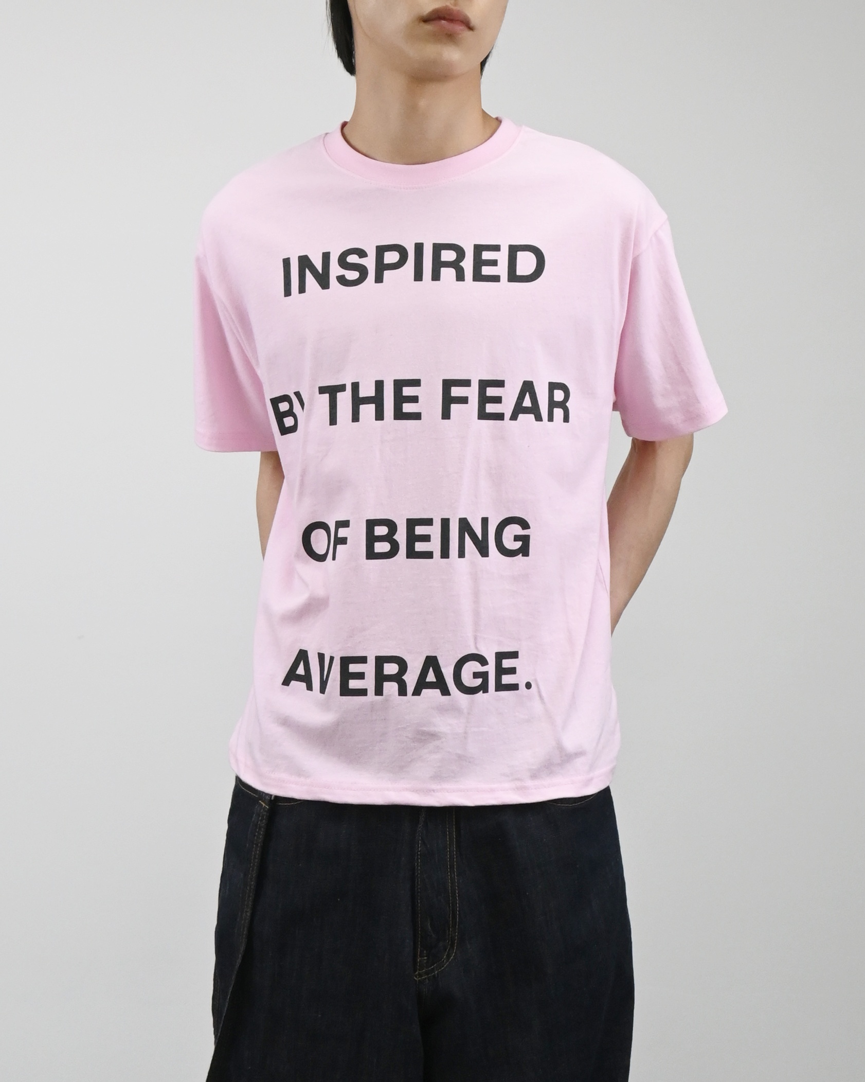 inspired lettering half-t-Shirt