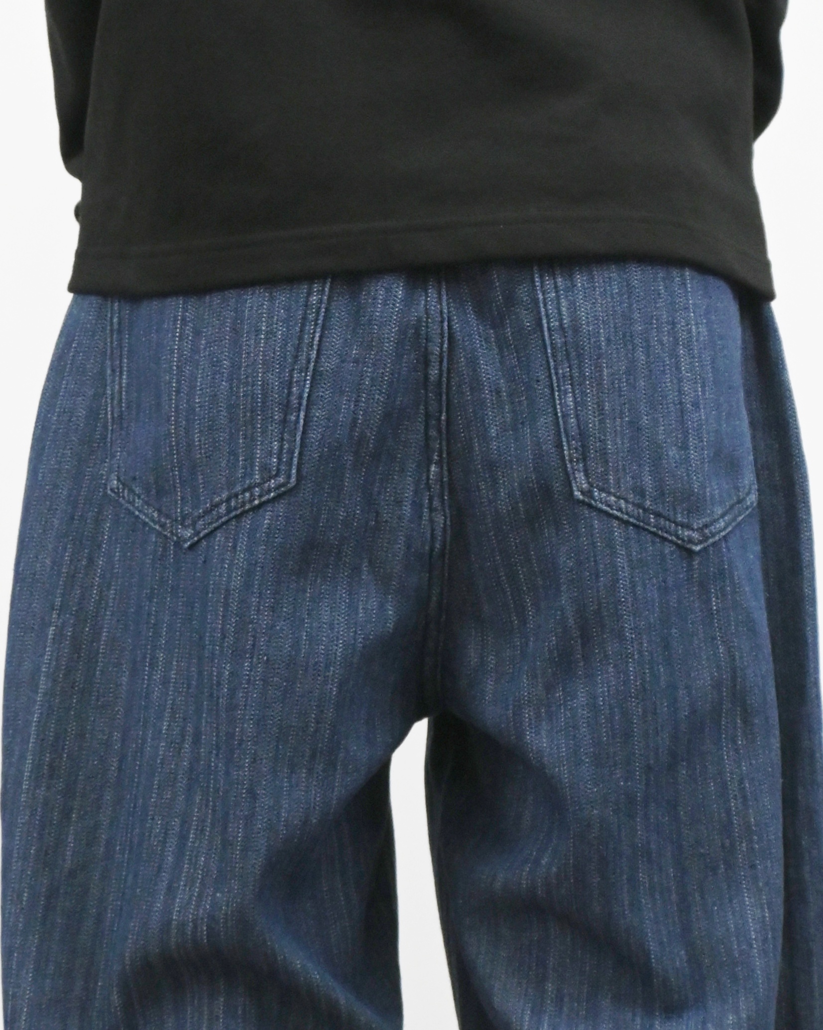 sparkle stripe denim pants