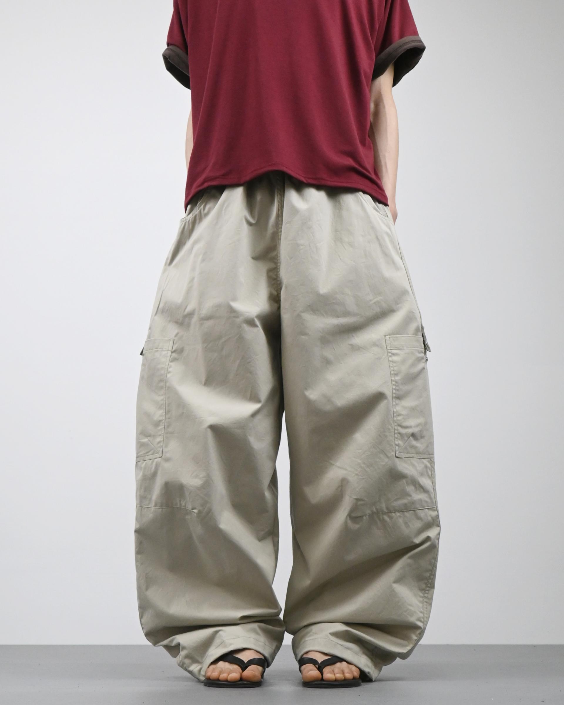 matte snap cargo cotton balloon pants