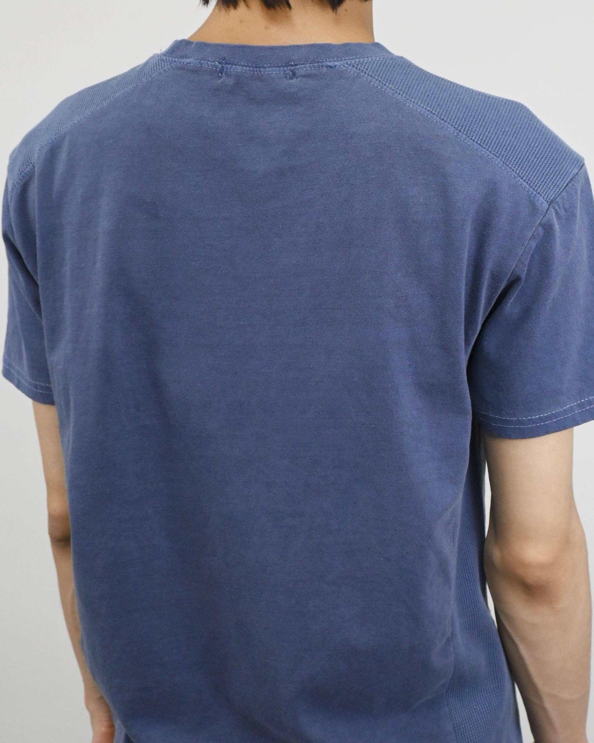 waffle panel pigment half t-shirt