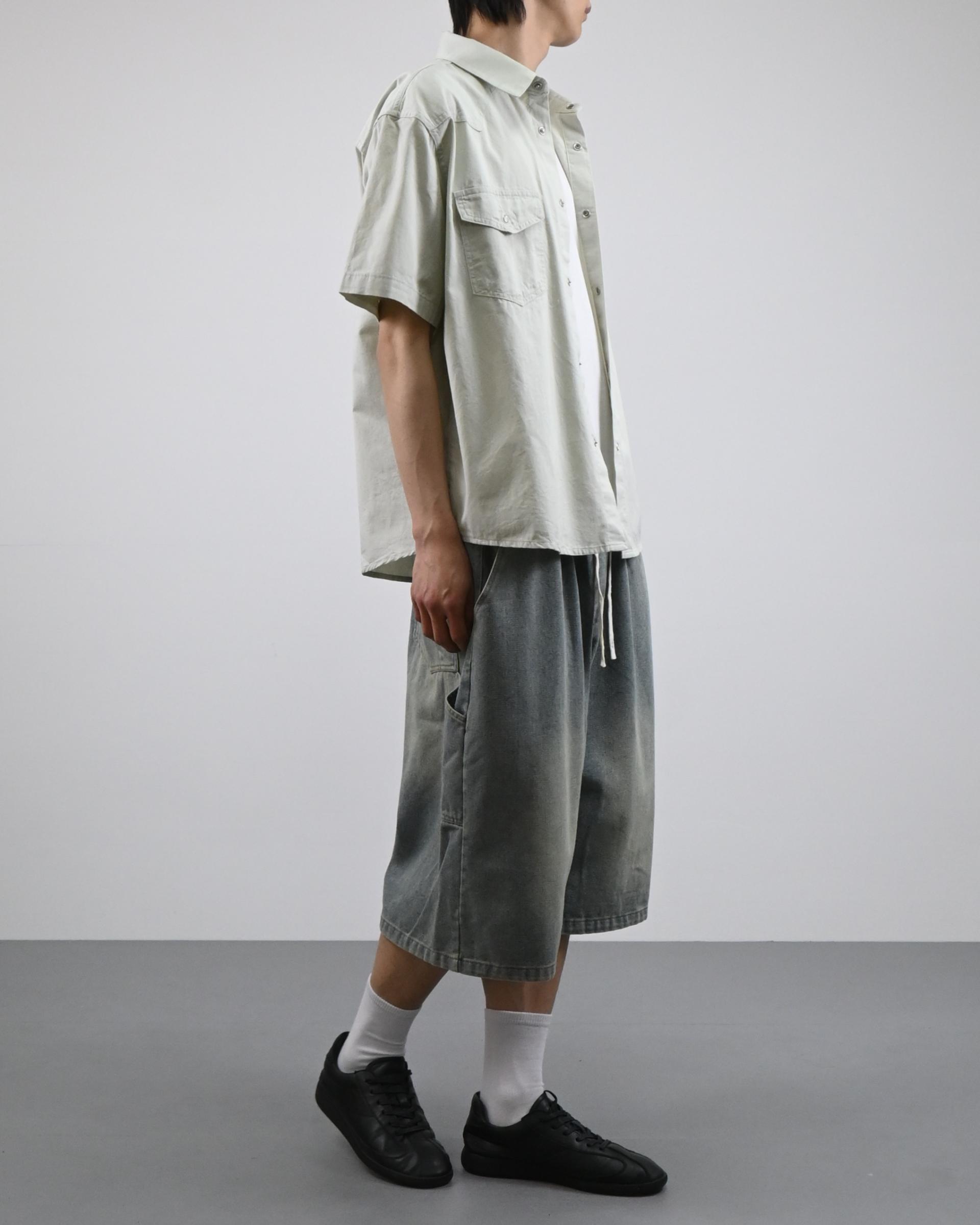 curved western half shirt