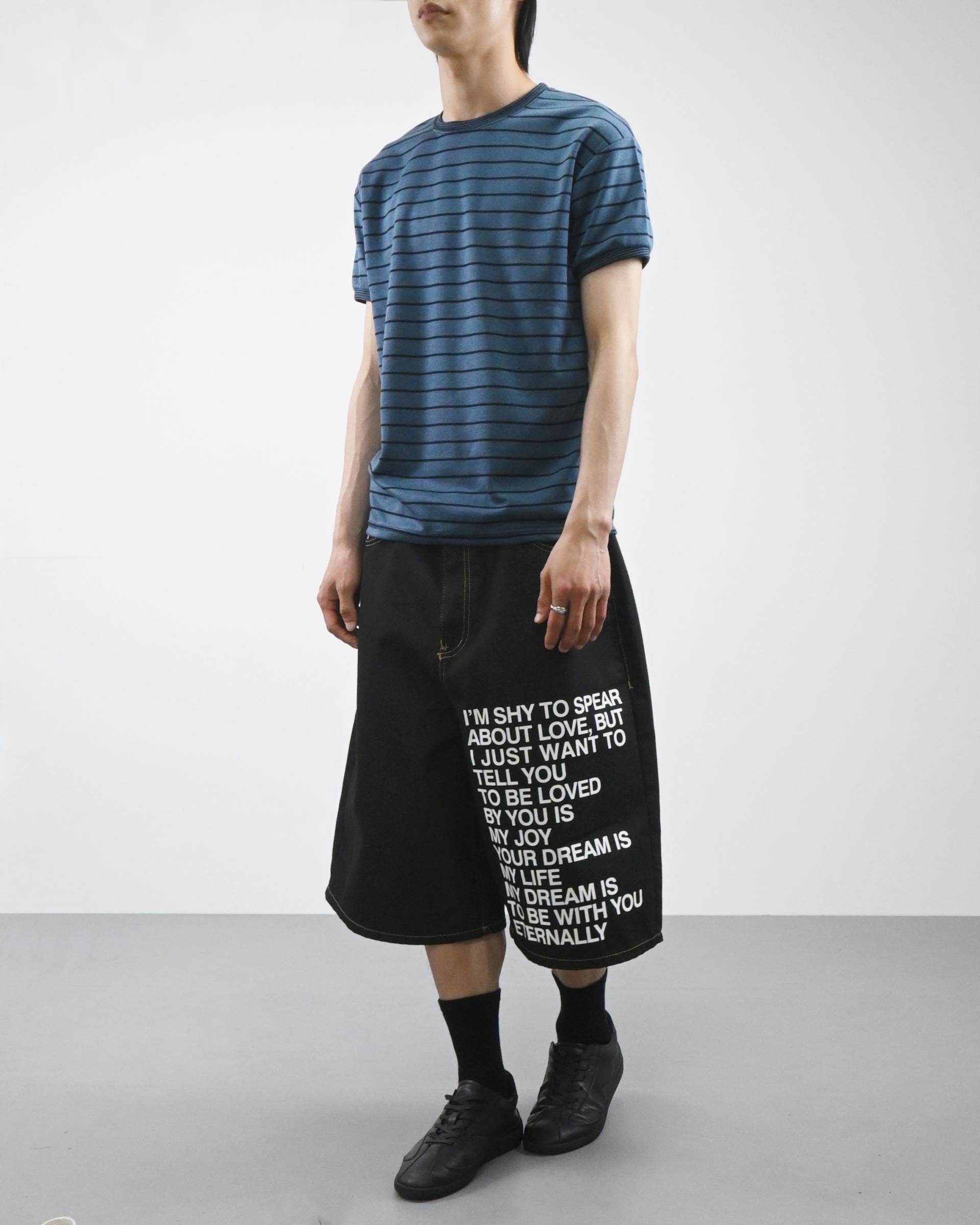 note bermuda denim pants